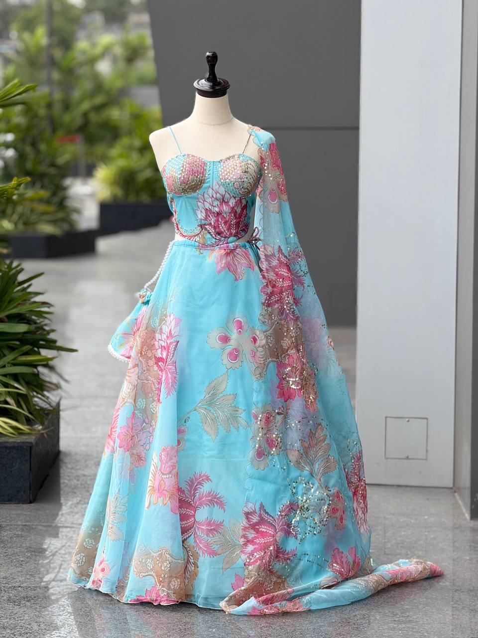 Aasman Floral lehnga set