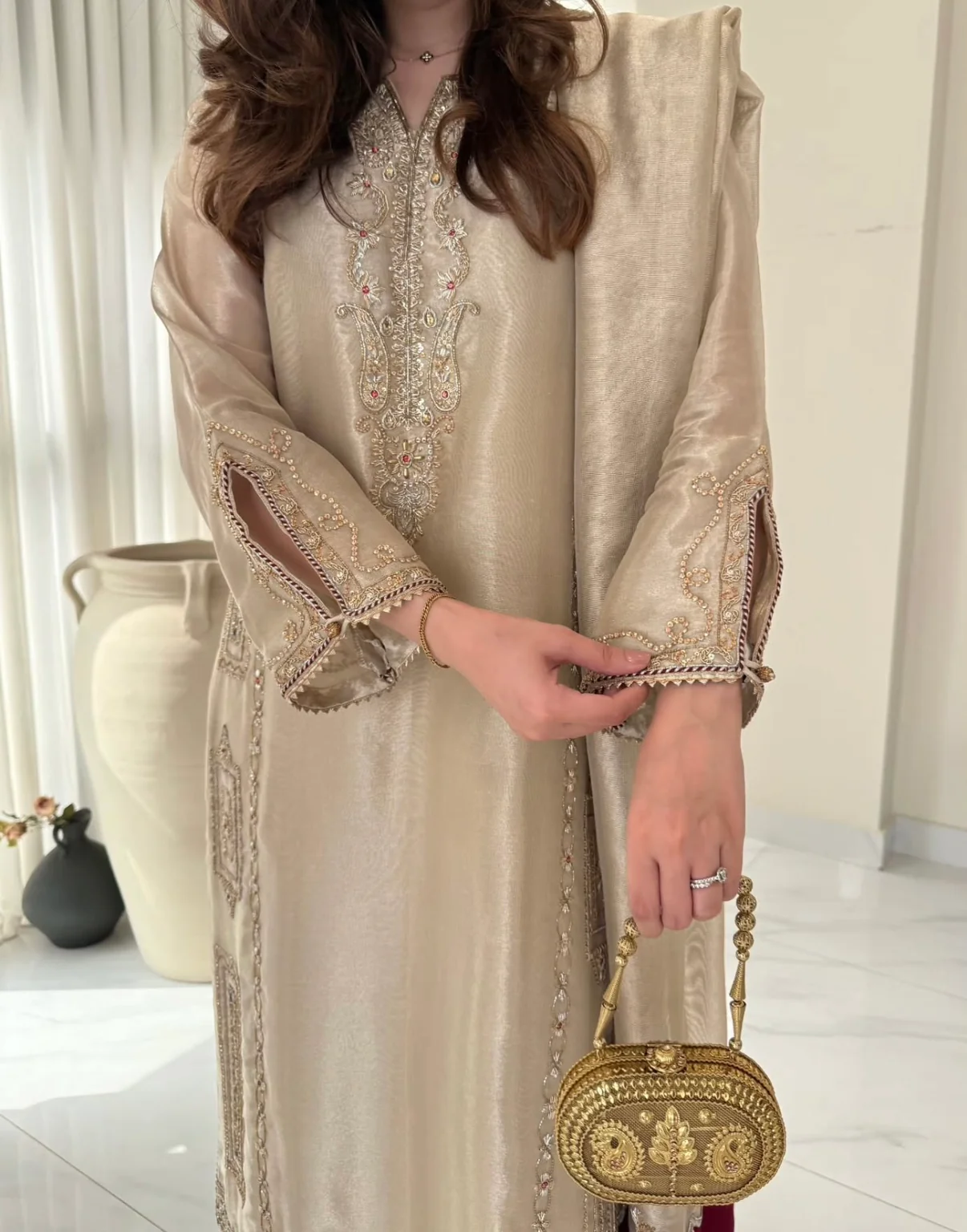 Ultra Premium tissue silk suit ensemble