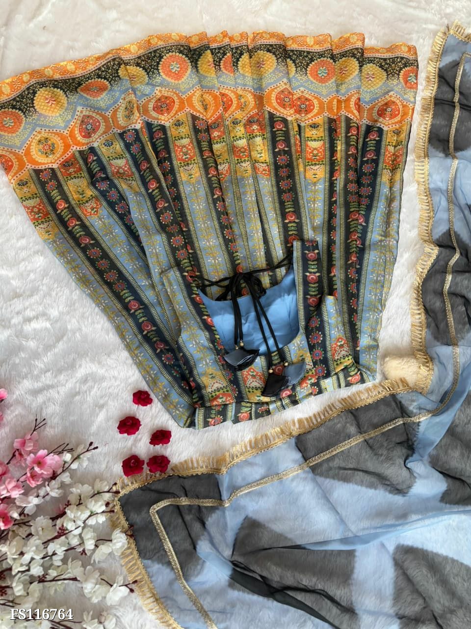 Dark blue set Summer collection Anarkali Set