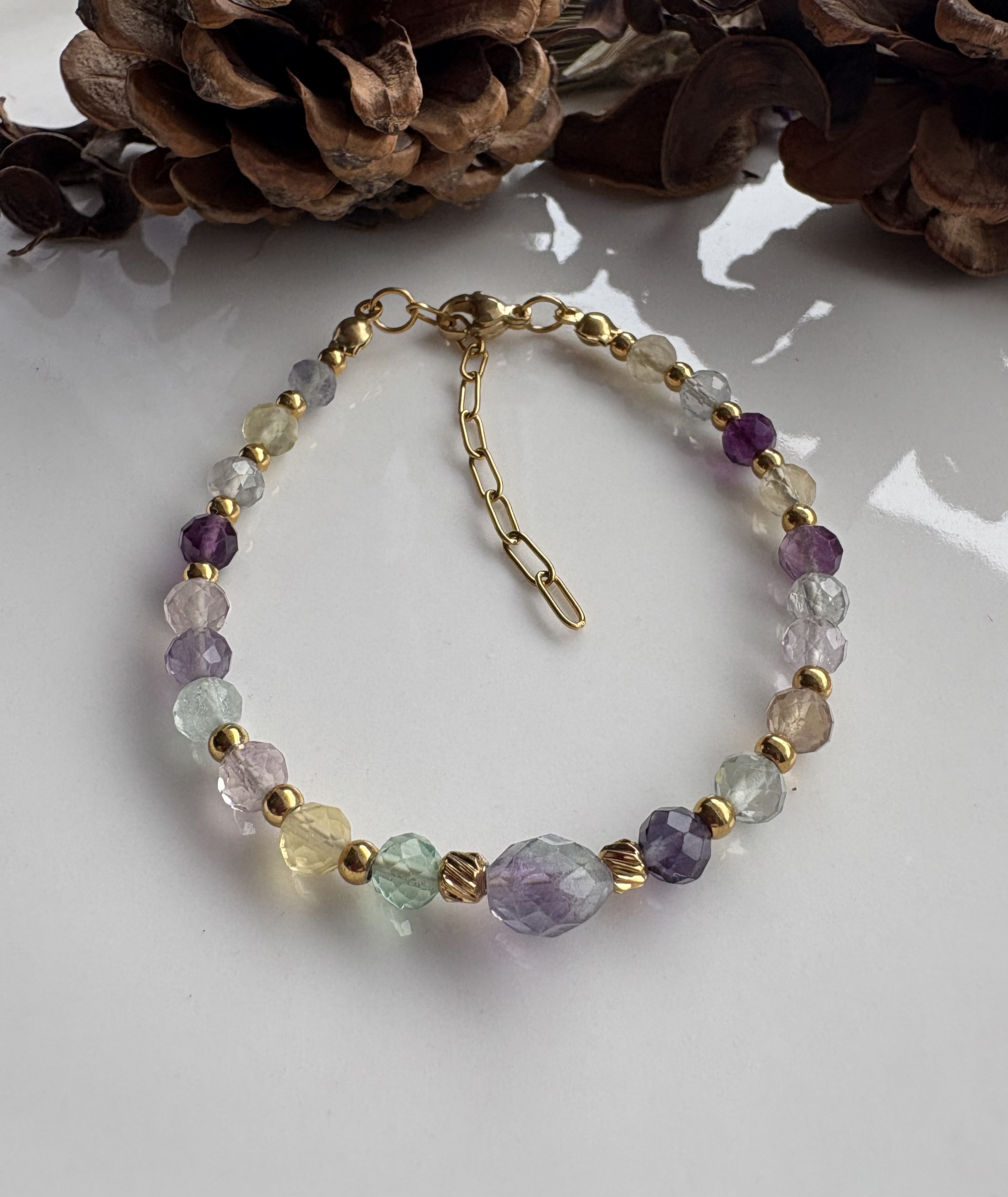 Bransoletka z fluorytu Francesca