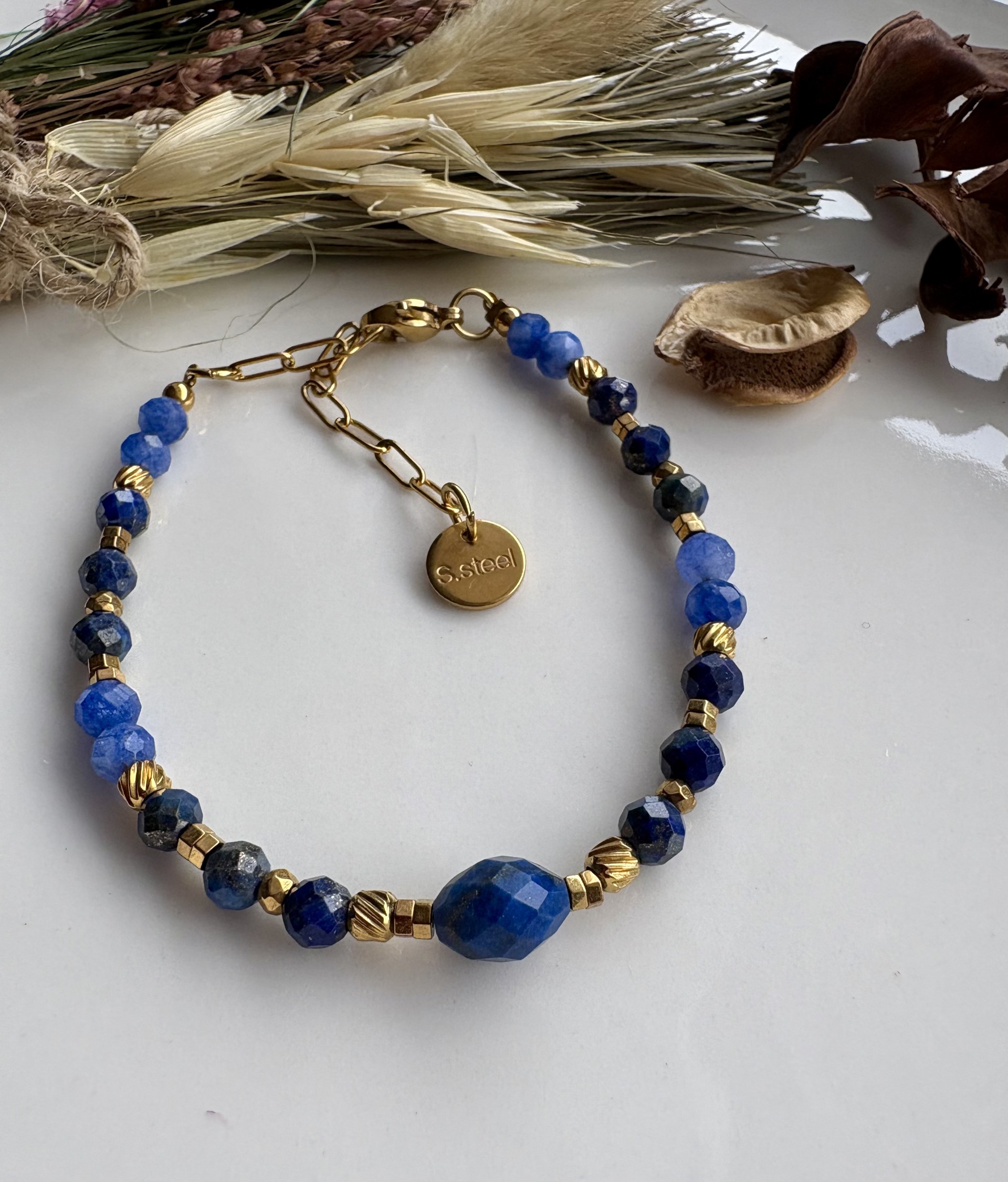 Bransoletka lapis lazuli/awenturyn - Agne