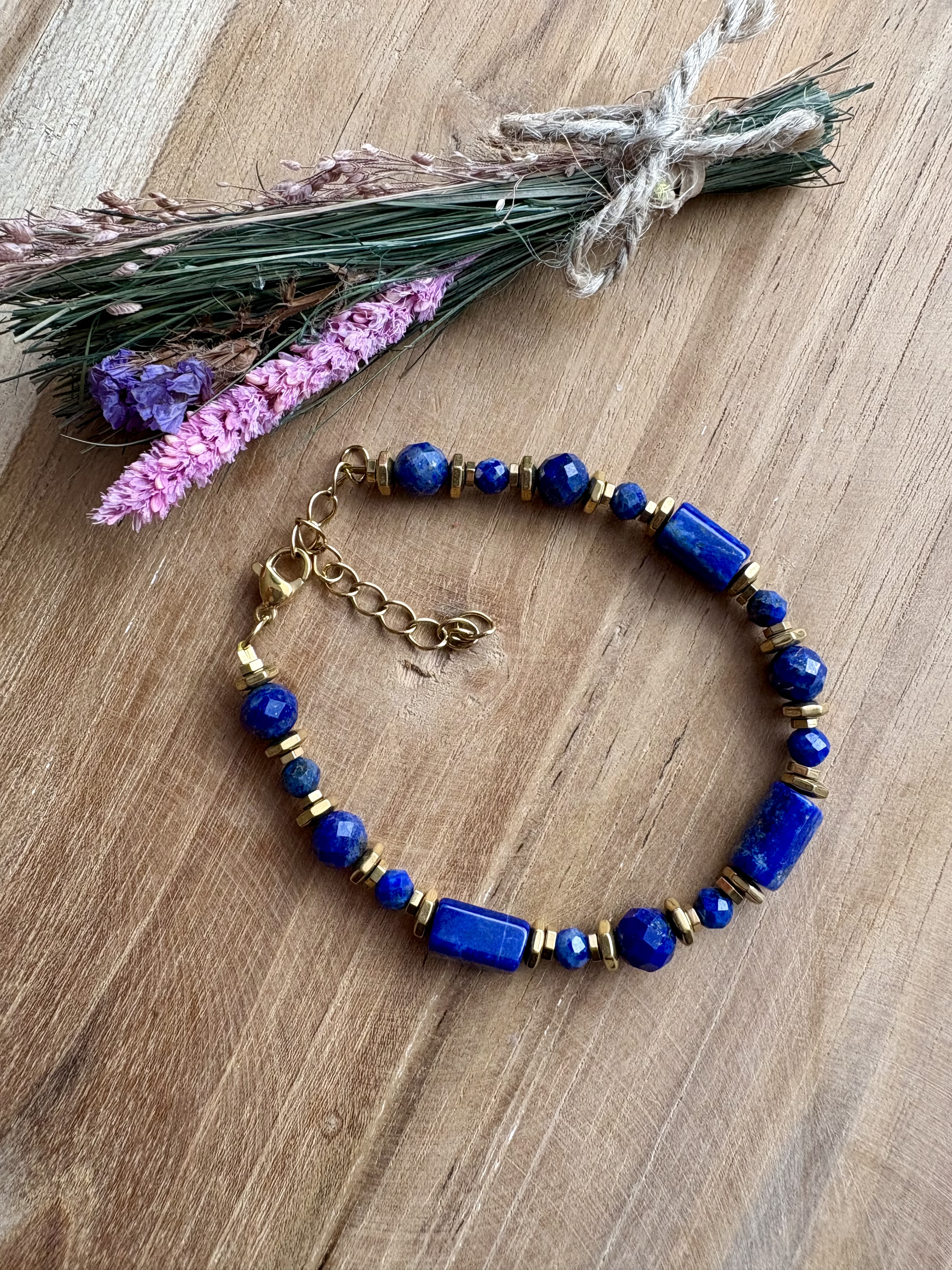 Bransoletka Majestic Lazuria Premium/ lapis lazuli/ hematyt