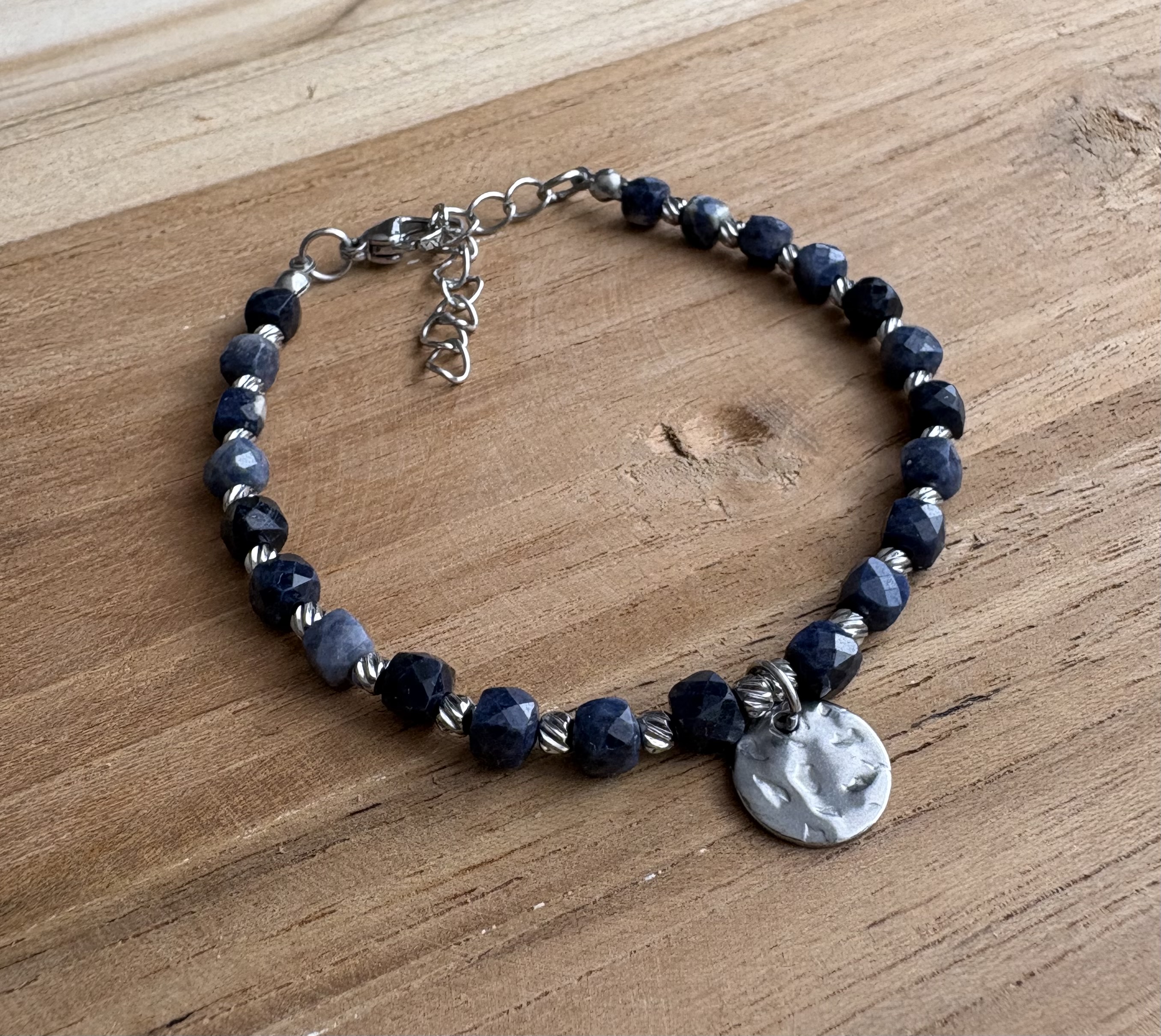 Bransoletka Sapphire Sparkle Cube/szafir
