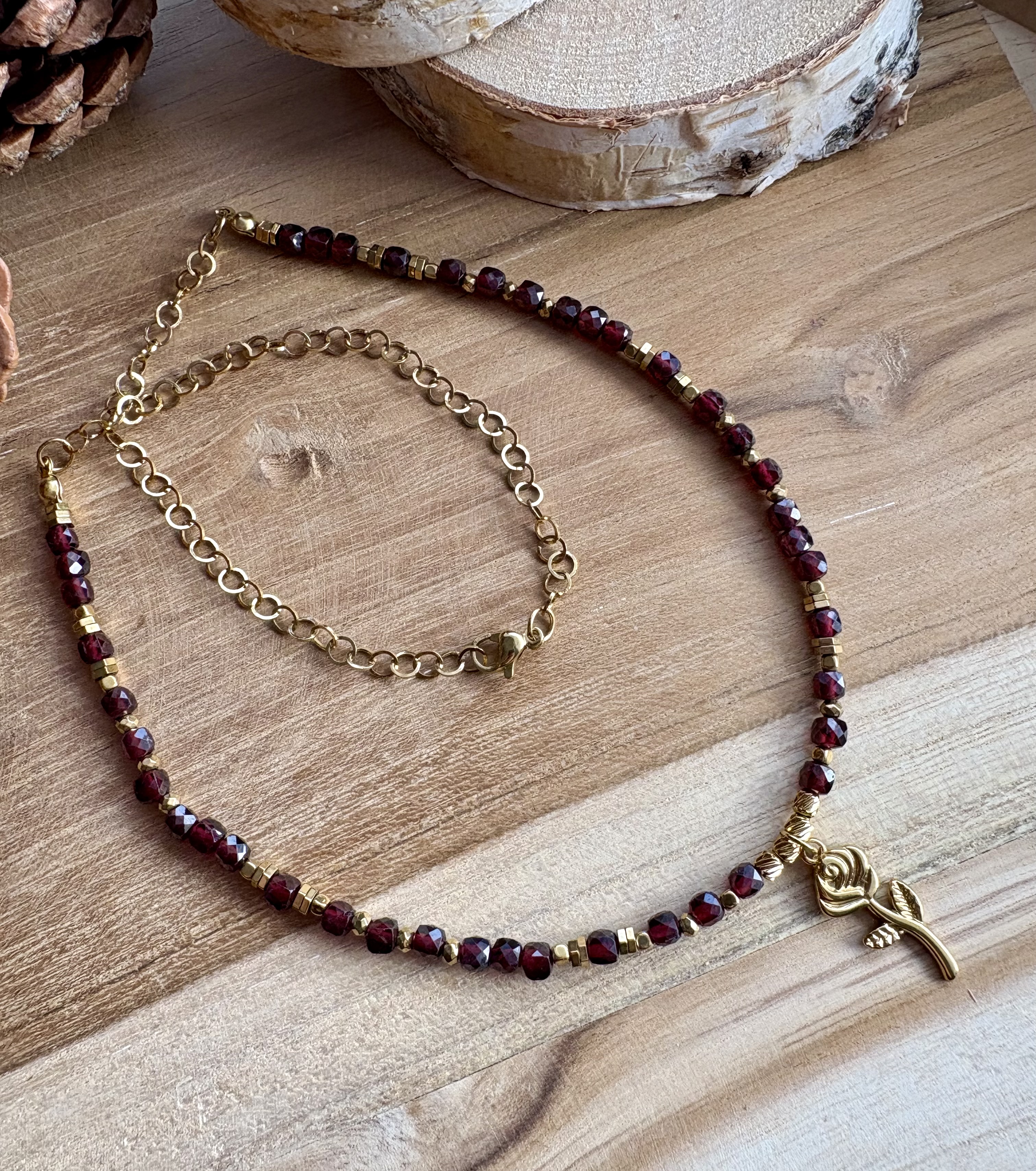 Naszyjnik z granatu Rita’s Rose