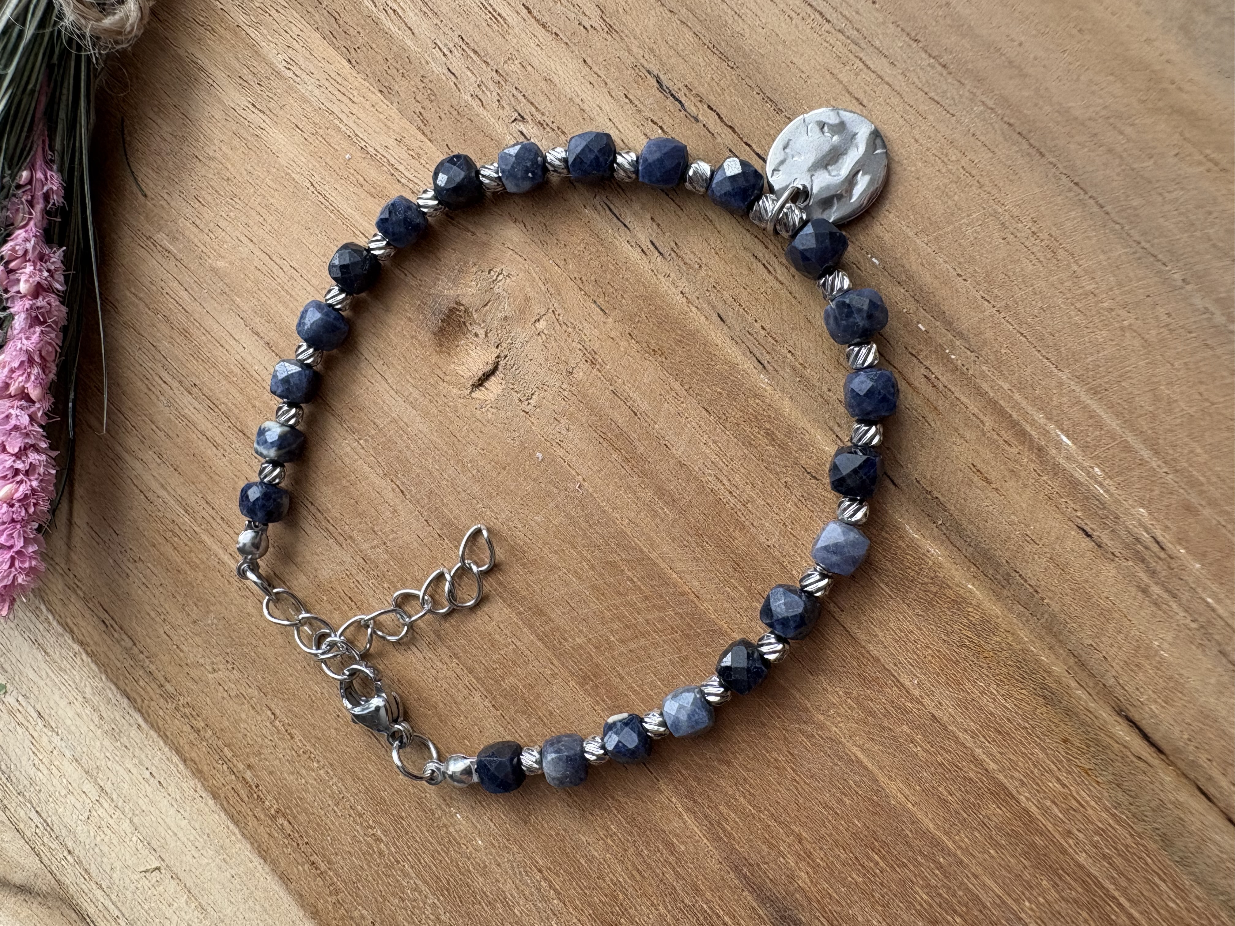 Bransoletka Sapphire Sparkle Cube/szafir