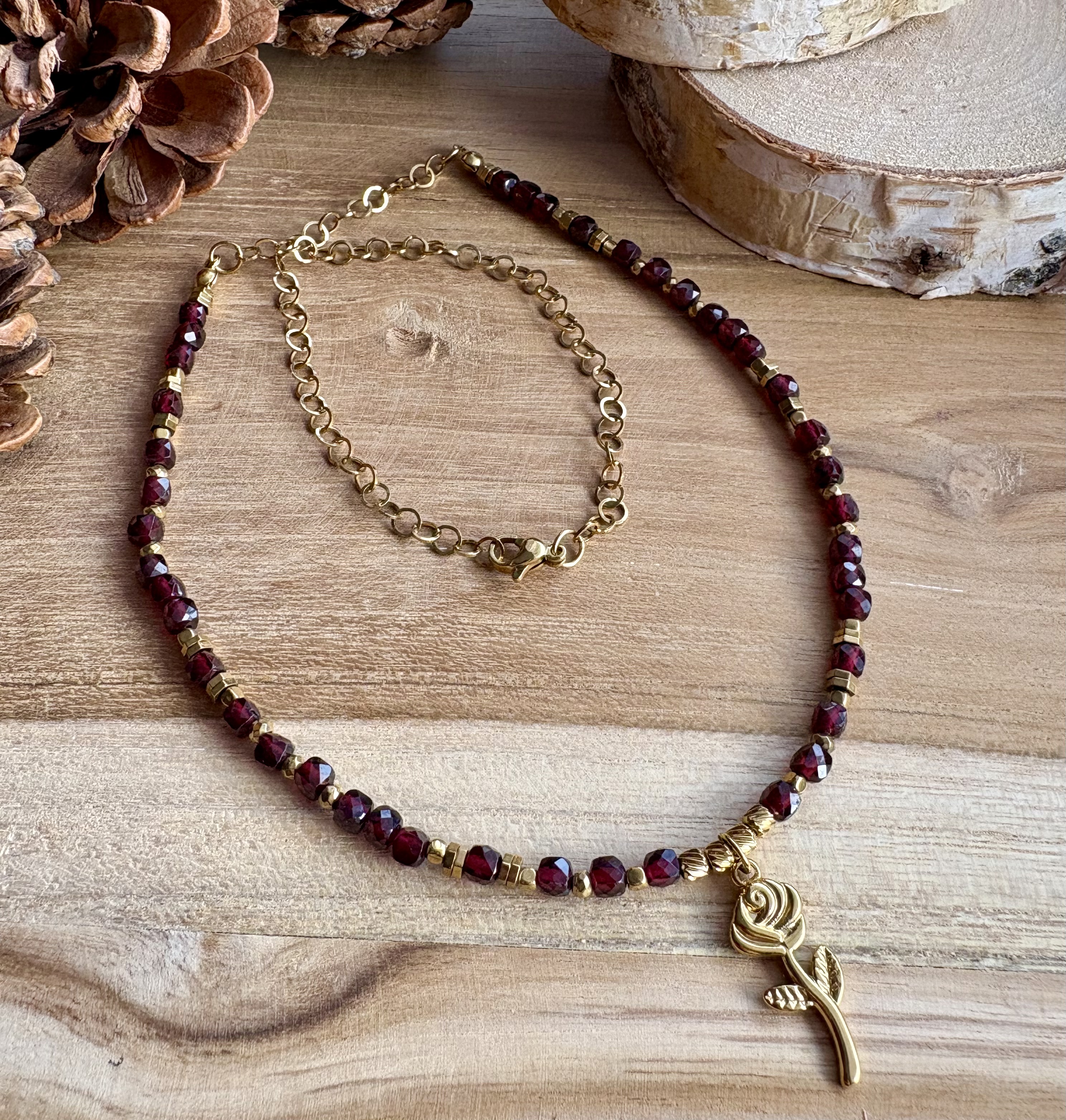 Naszyjnik z granatu Rita’s Rose