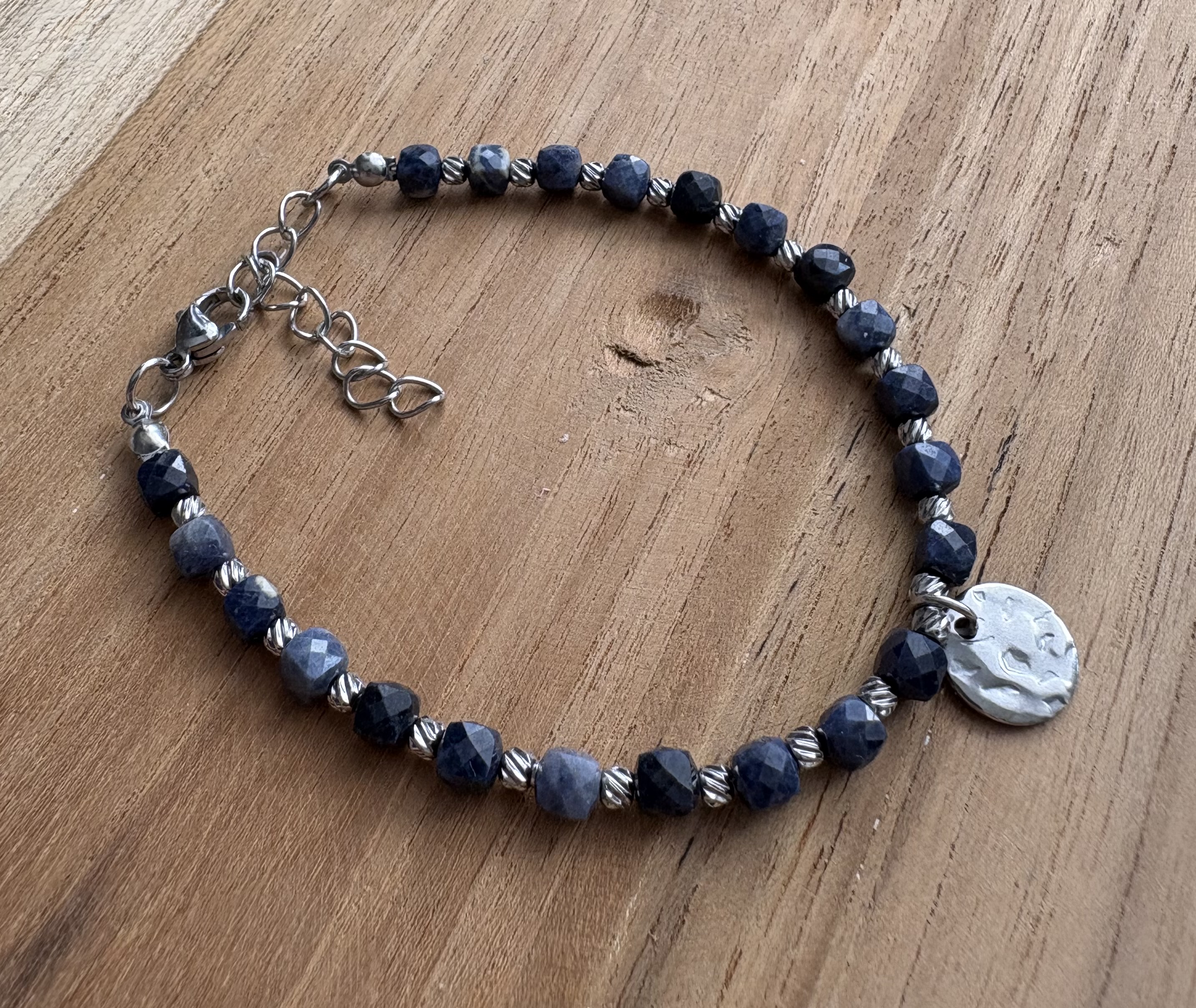 Bransoletka Sapphire Sparkle Cube/szafir
