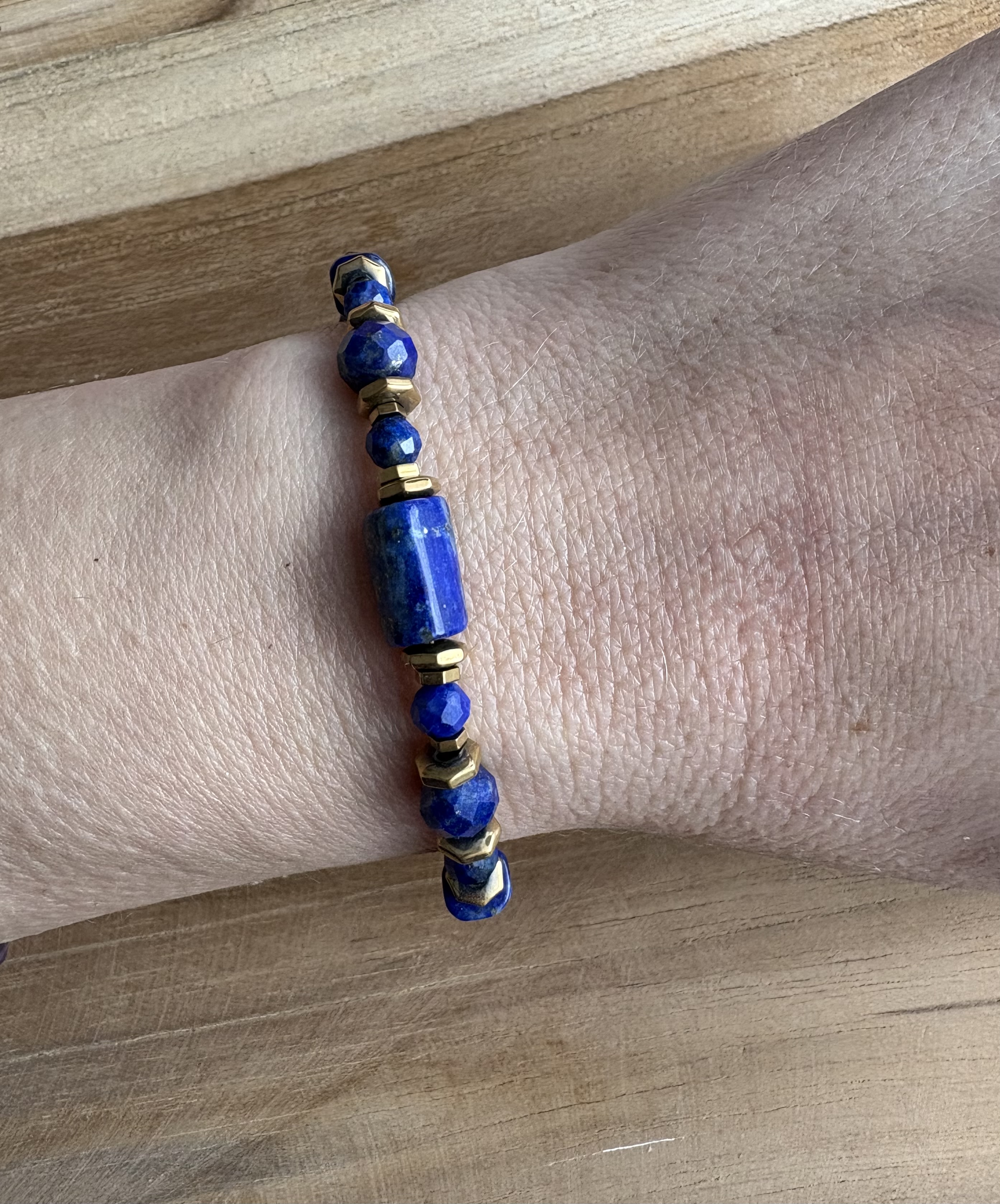 Bransoletka Majestic Lazuria Premium/ lapis lazuli/ hematyt