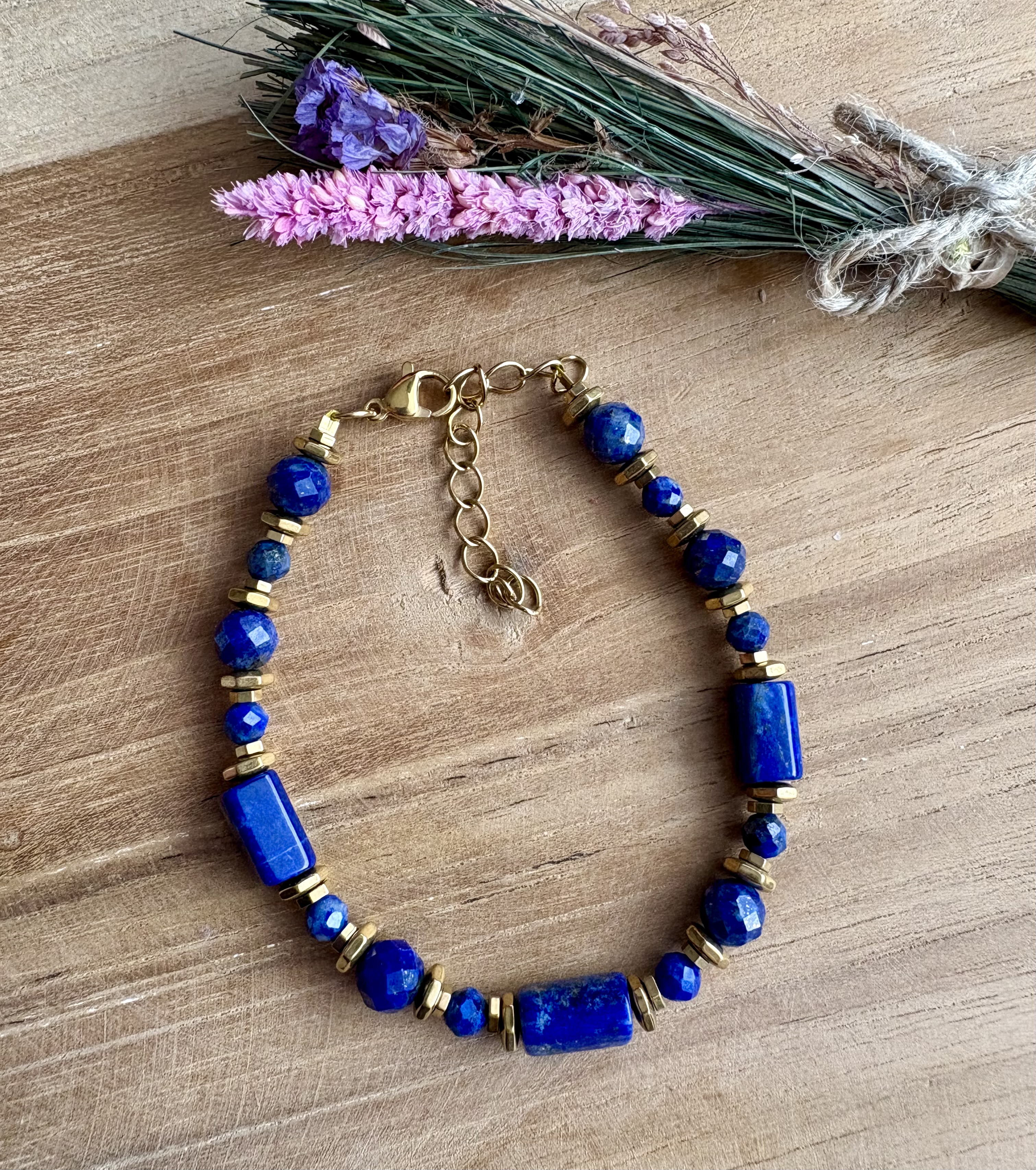 Bransoletka Majestic Lazuria Premium/ lapis lazuli/ hematyt