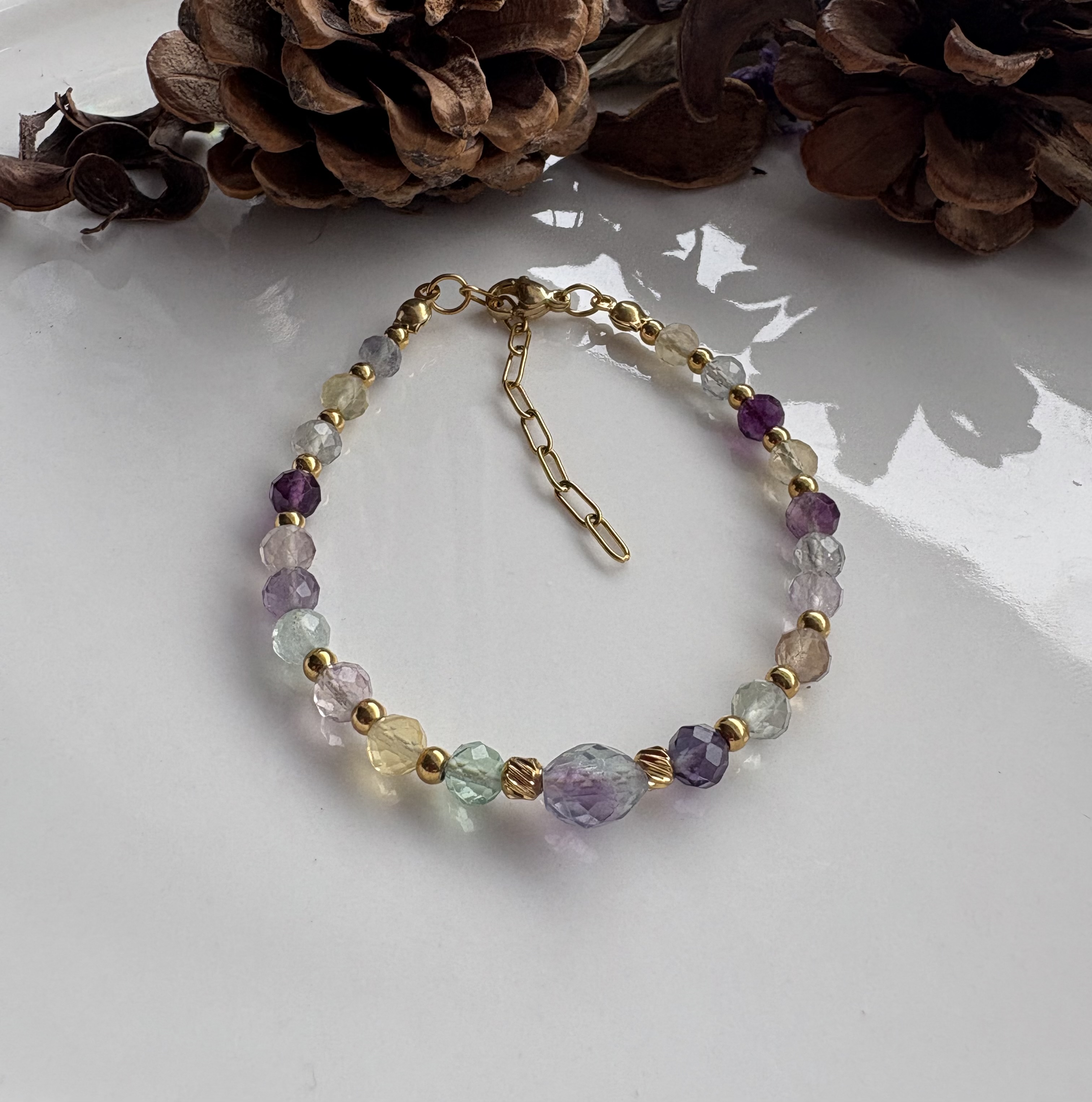 Bransoletka z fluorytu Francesca