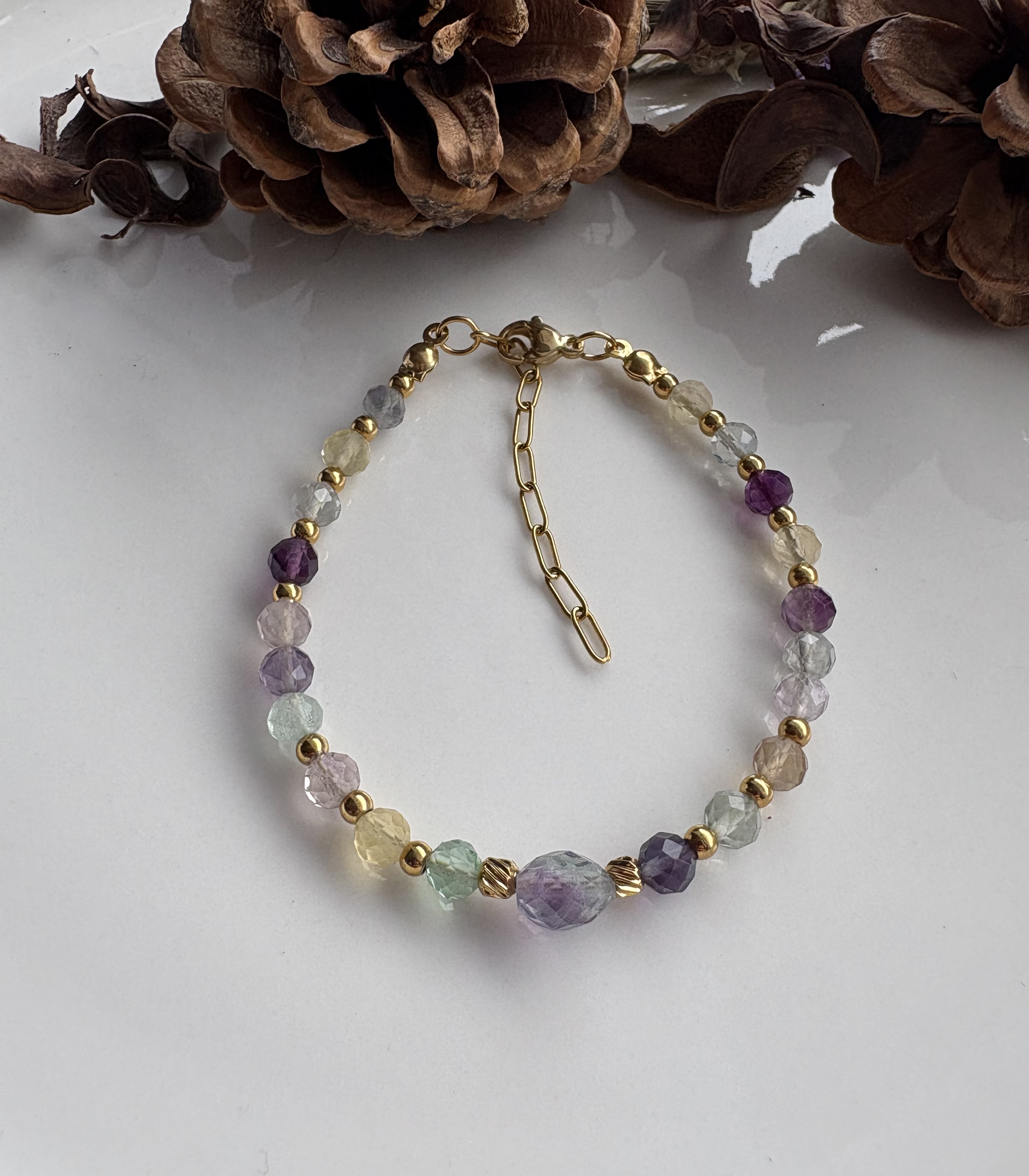 Bransoletka z fluorytu Francesca