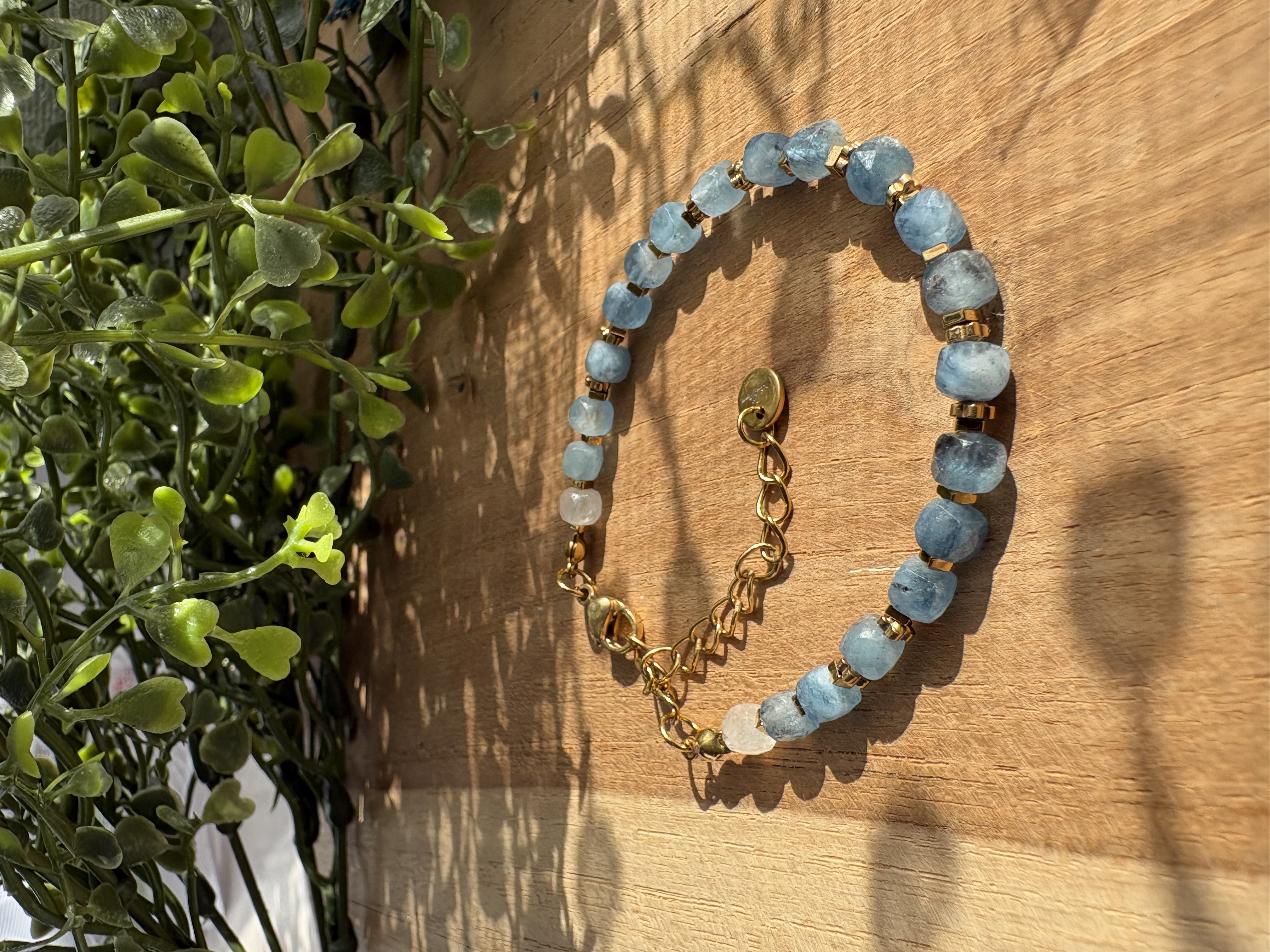 Bransoletka Aqua Glass/akwamaryn/hematyt