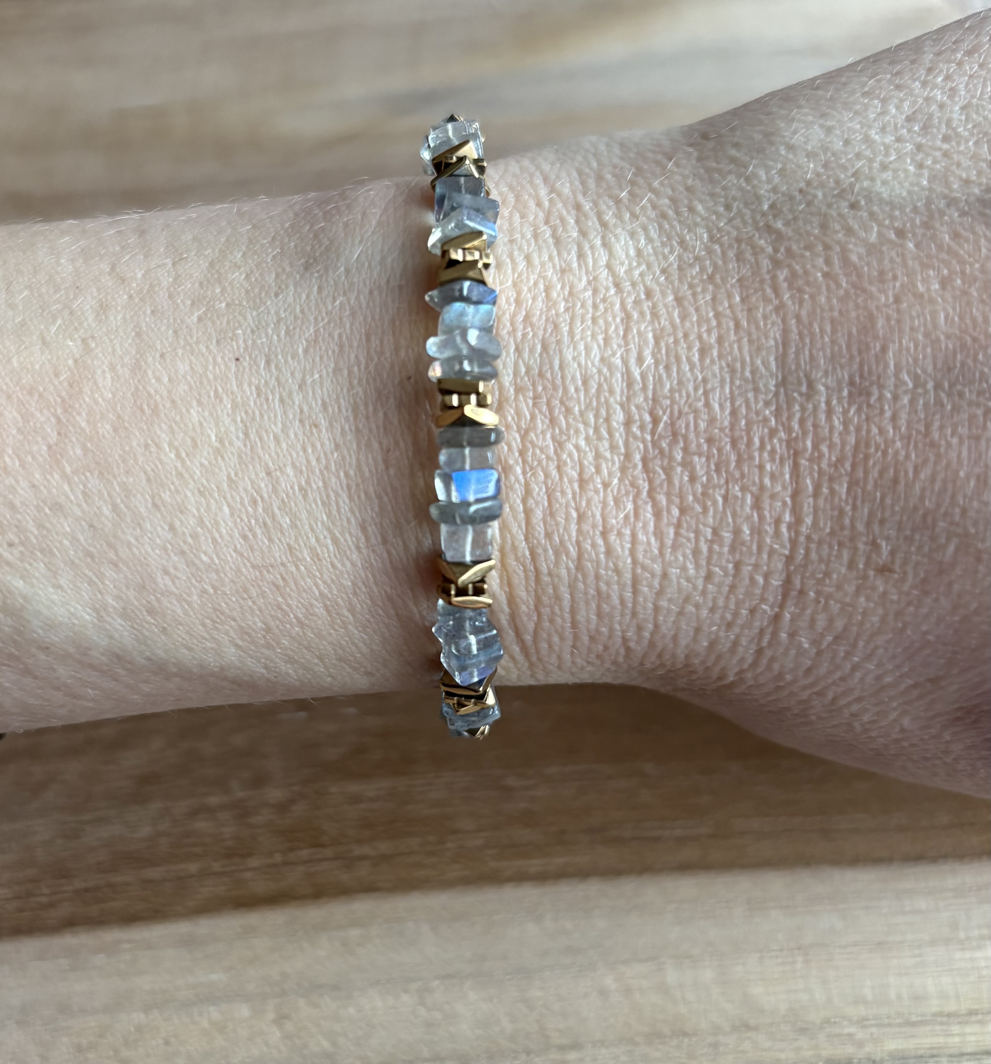 Bransoletka z labradorytu/ Aurora/ premium