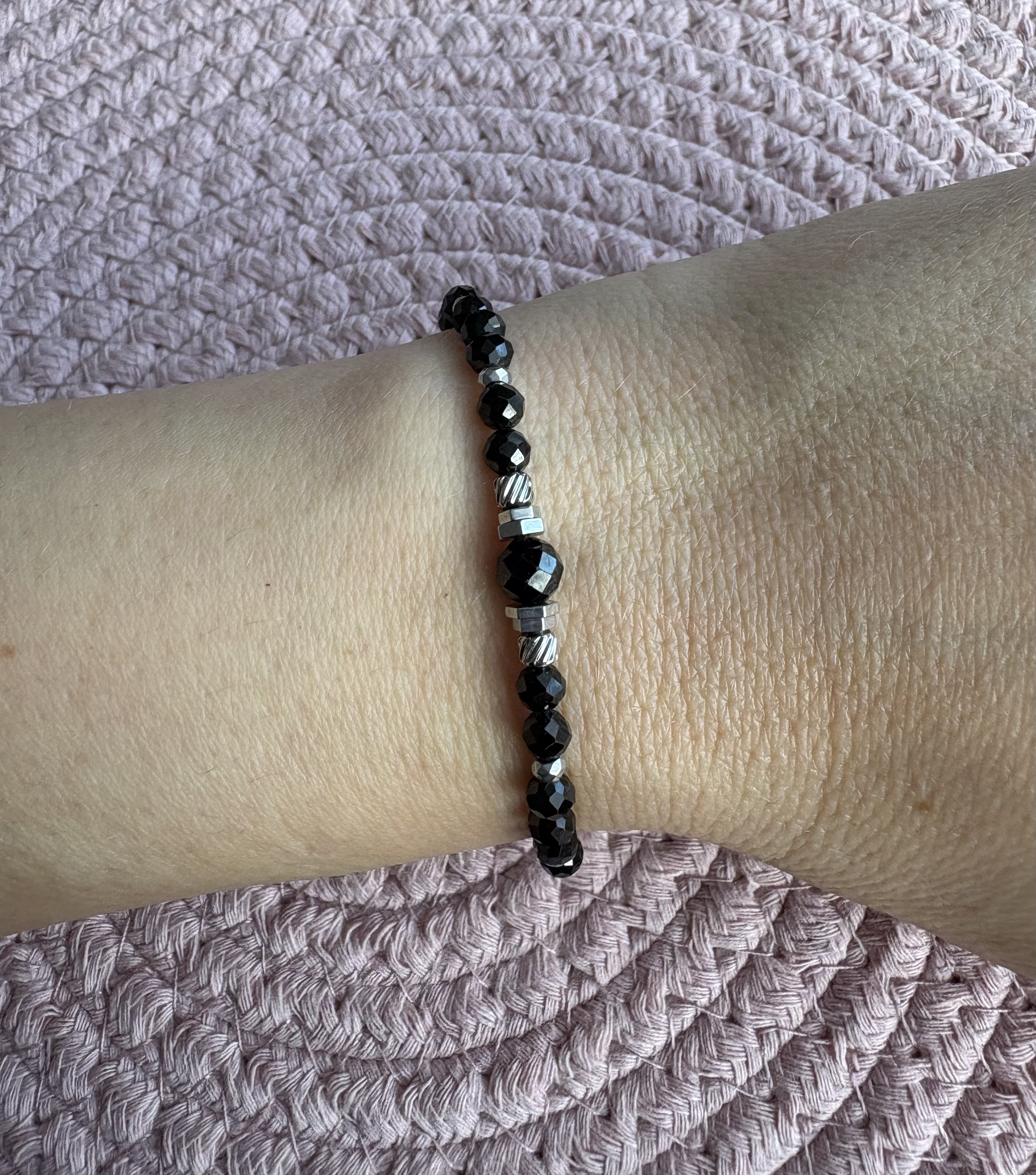 Bransoletka Black Princess/ czarny turmalin/ hematyt