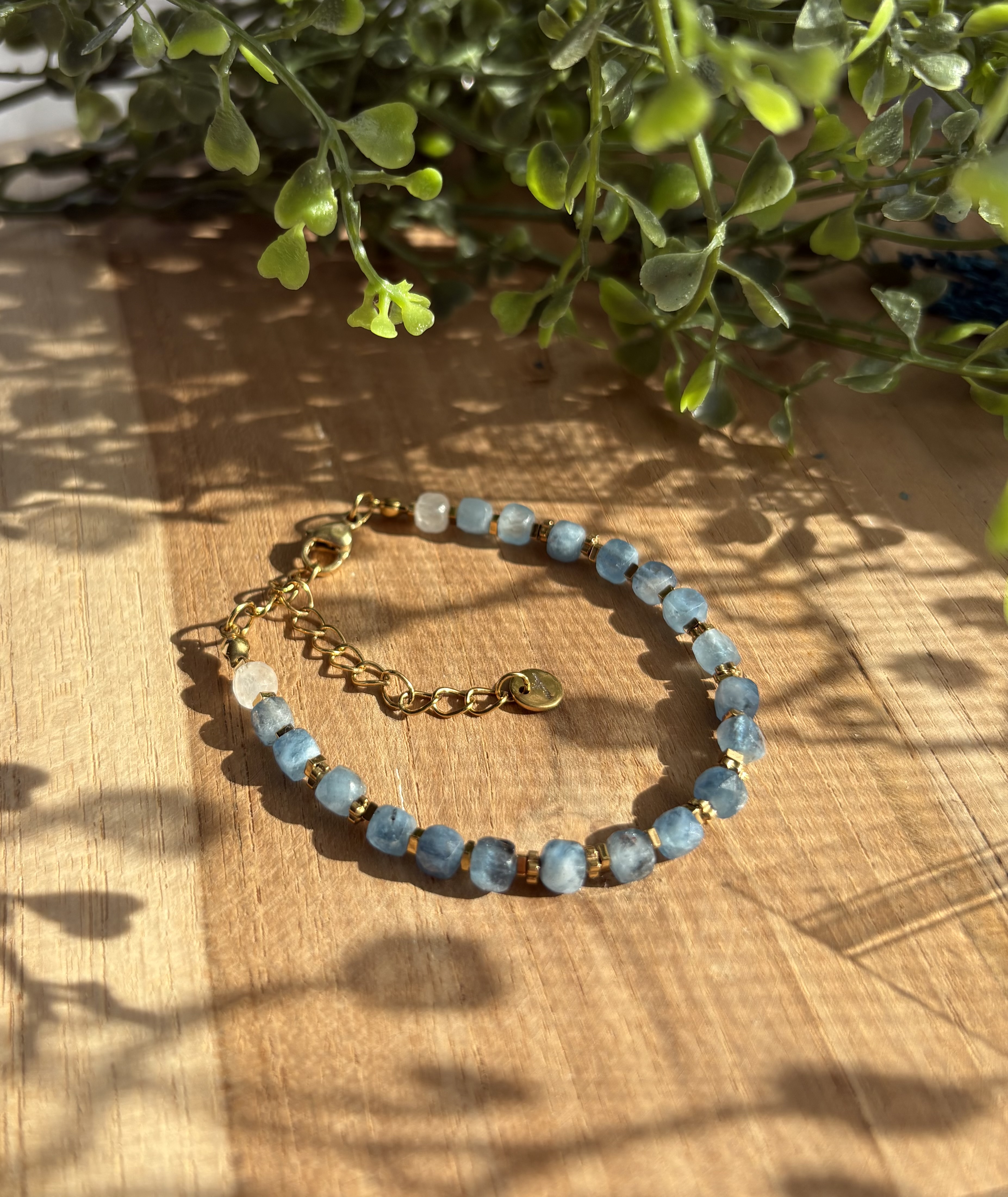 Bransoletka Aqua Glass/akwamaryn/hematyt