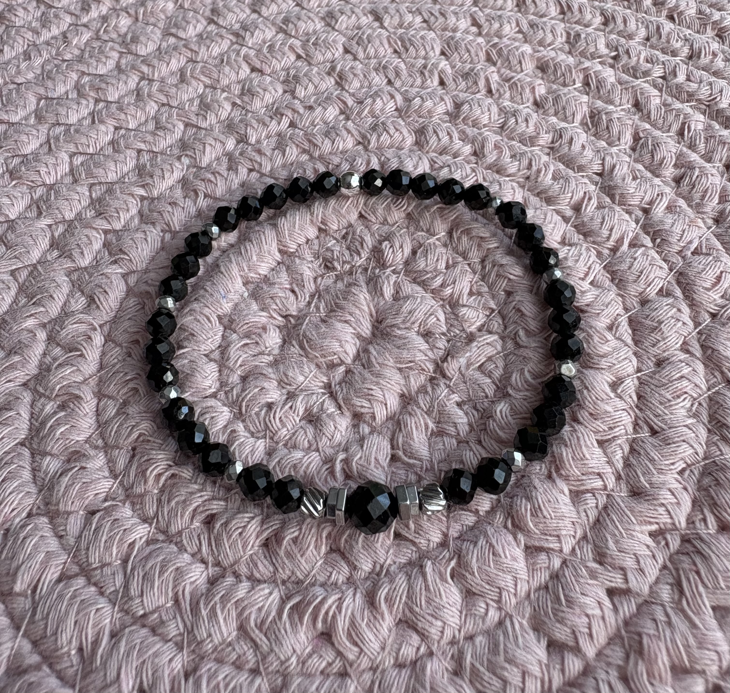 Bransoletka Black Princess/ czarny turmalin/ hematyt