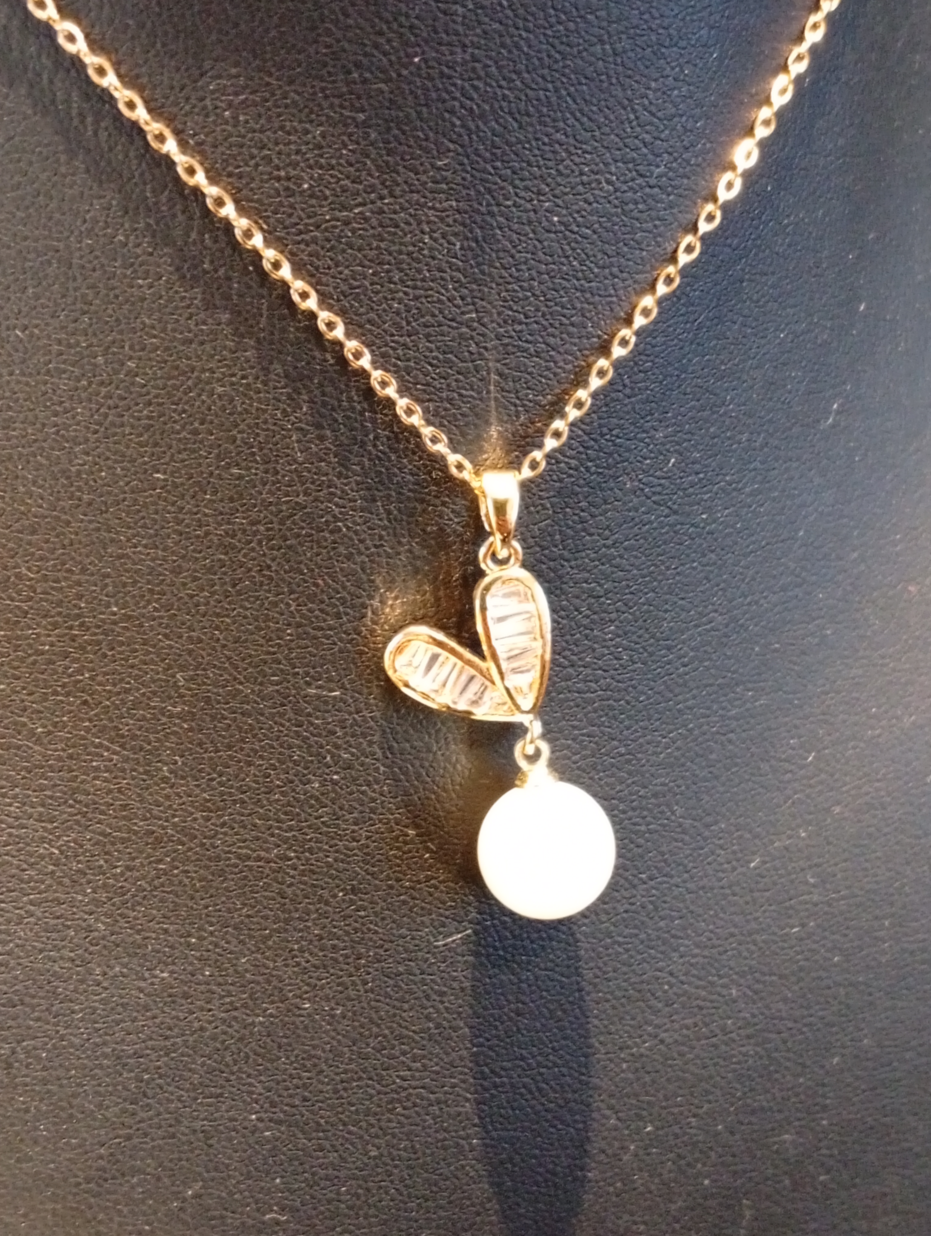 Collier amour et sa perle de culture