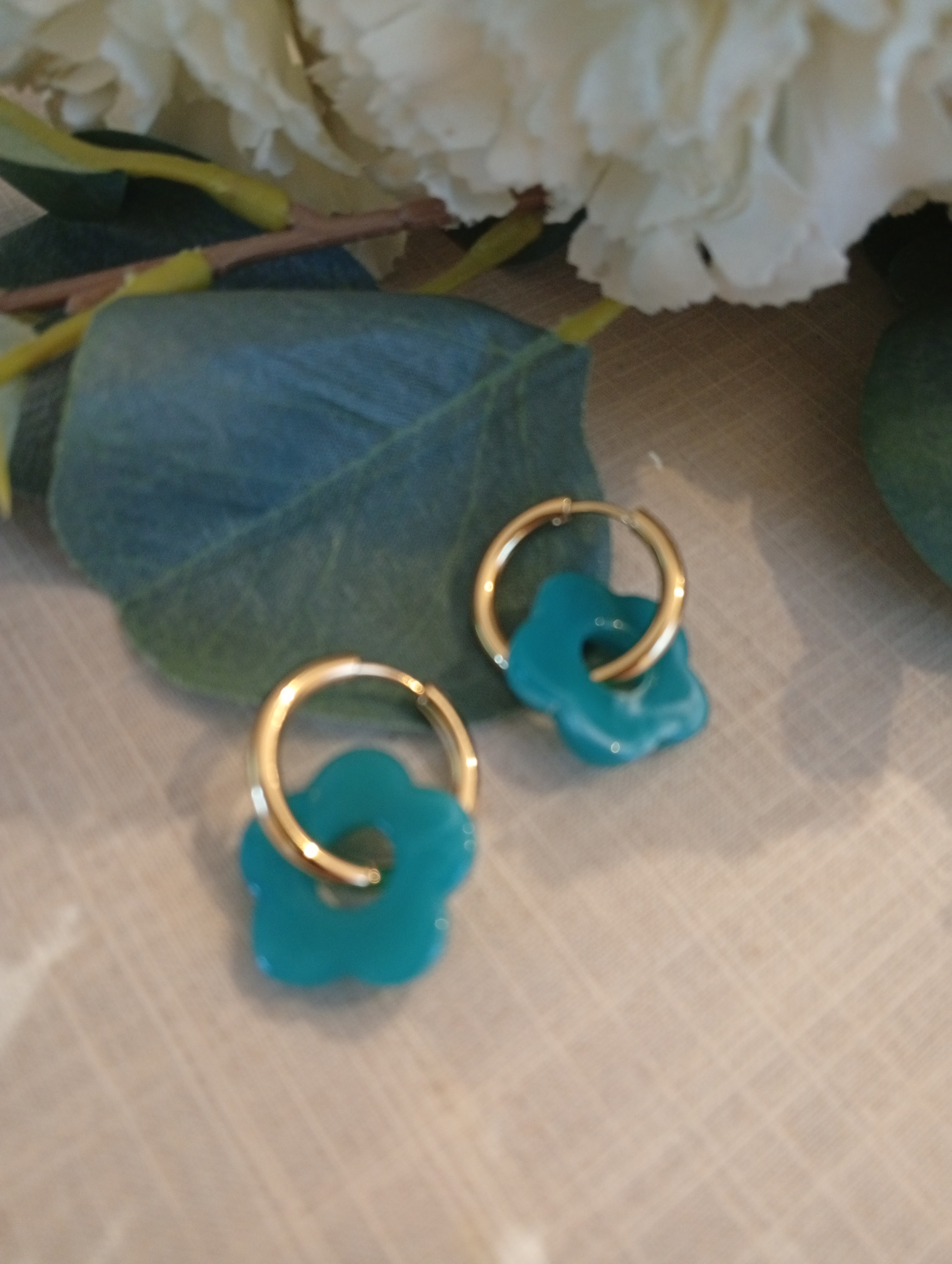 Créoles mini Fleurs 