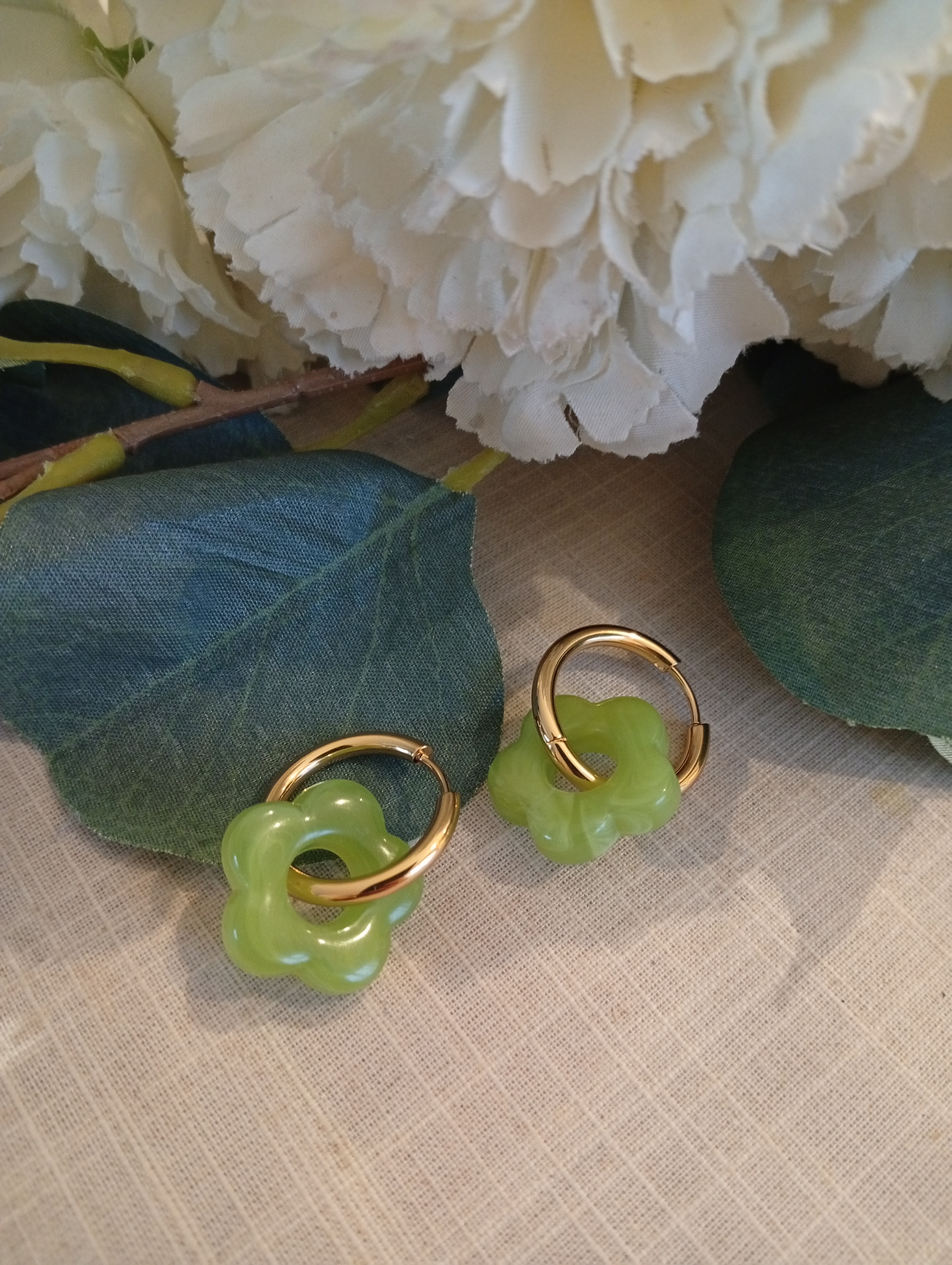 Créoles mini Fleurs 