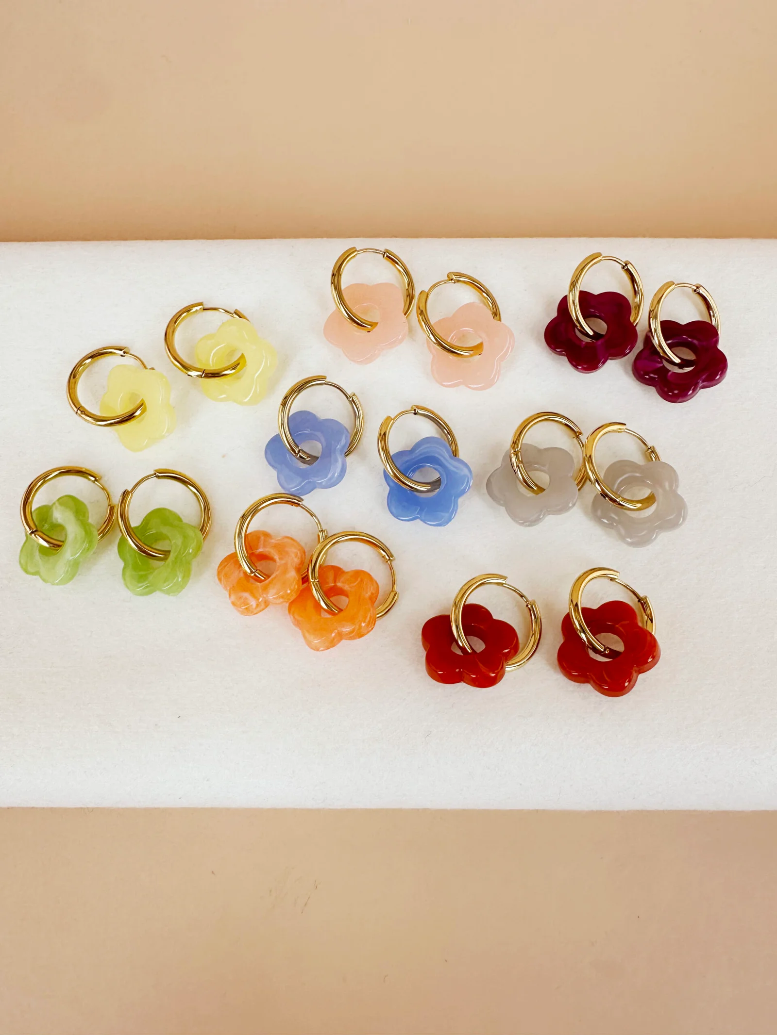 Créoles mini Fleurs