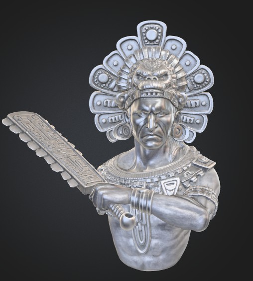 Aztec Warror Bust