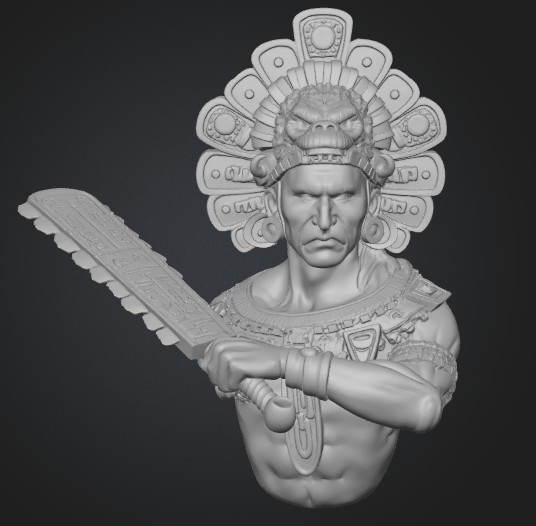 Aztec Warror Bust