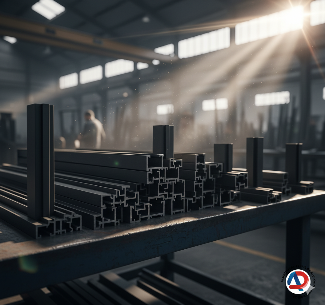 Perfil de Alumínio Preto 