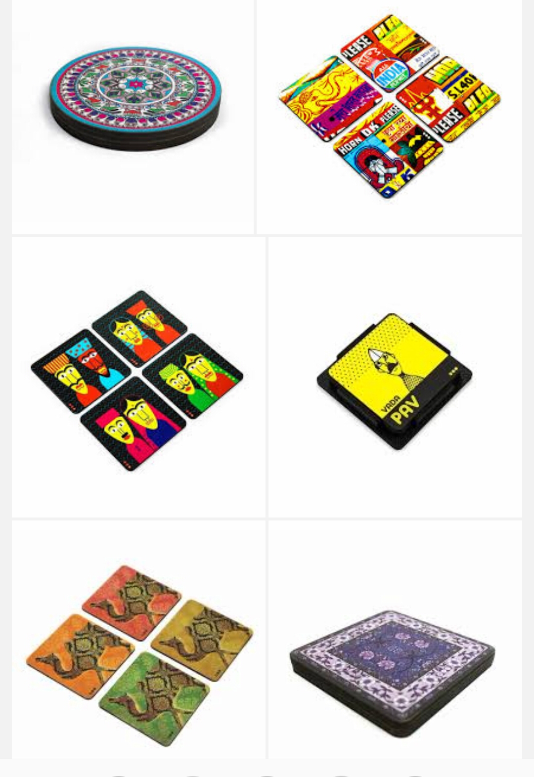 Decorative Drink Coasters Set