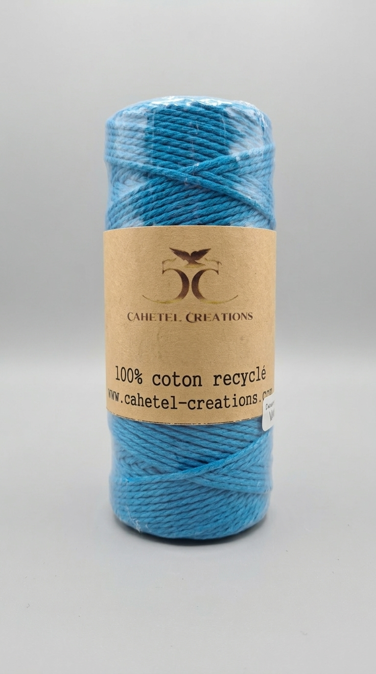 Fil macramé 100% coton recyclé 2mm