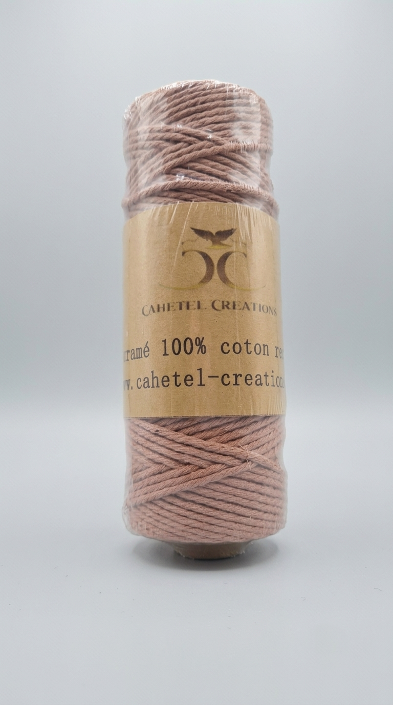 Fil macramé 100% coton recyclé 2mm