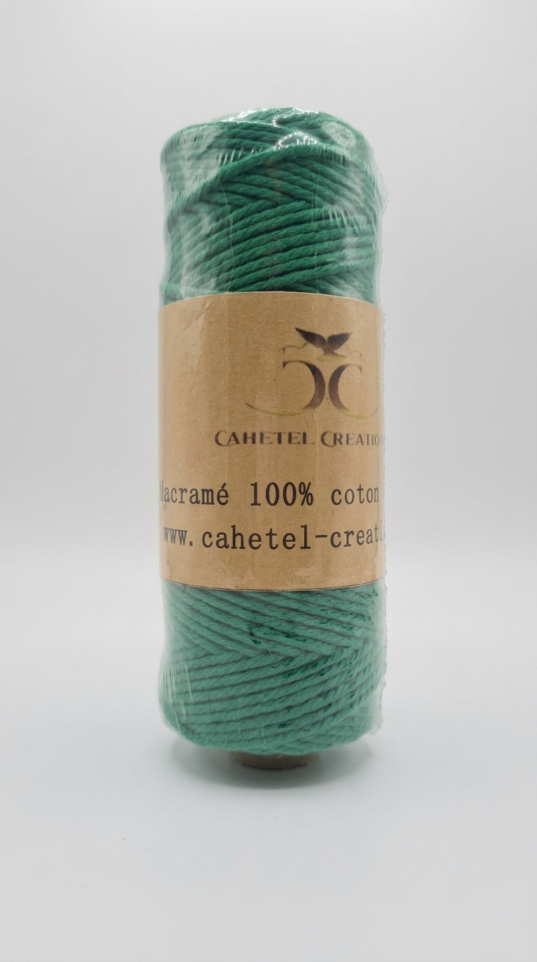 Fil macramé 100% coton recyclé 2mm