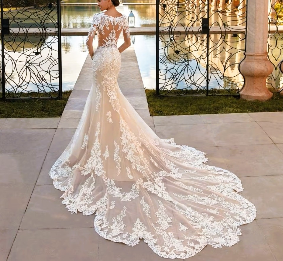 Robe de mariée sirène en dentelle