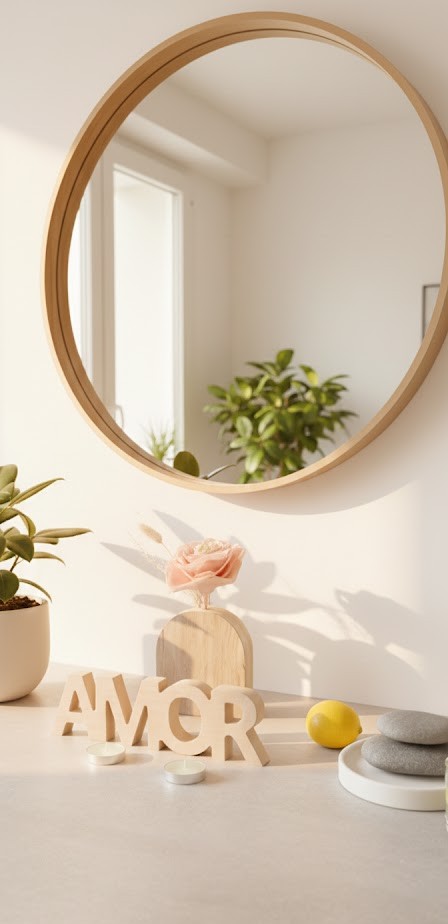 Florero Malva con Flores secas y Rosa de tela