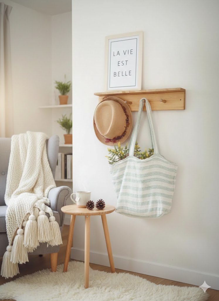 Perchero con Estand Pino