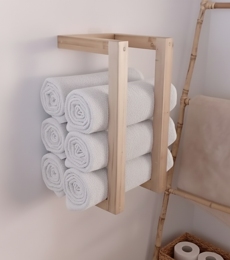 Toallero de Madera Minimalista