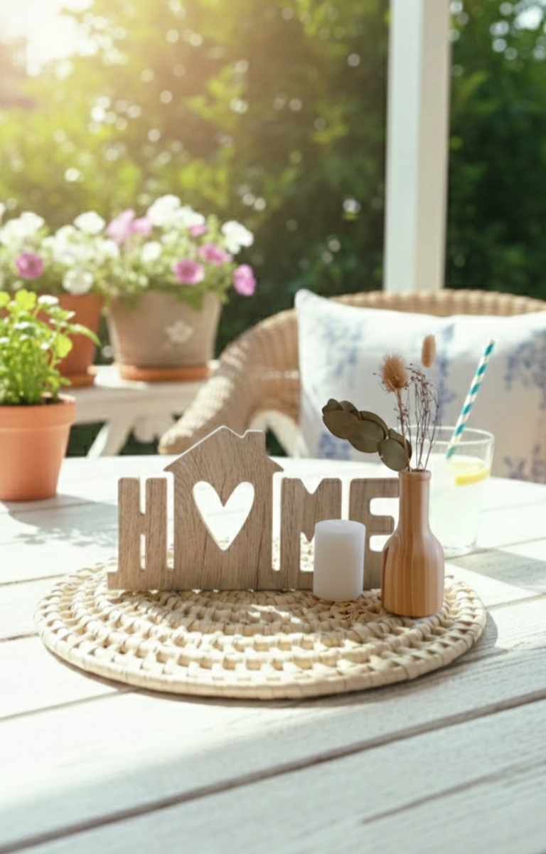 Floreros Nórdicos de Madera con Rosa de Tela y Flores Secas – Varios Modelos