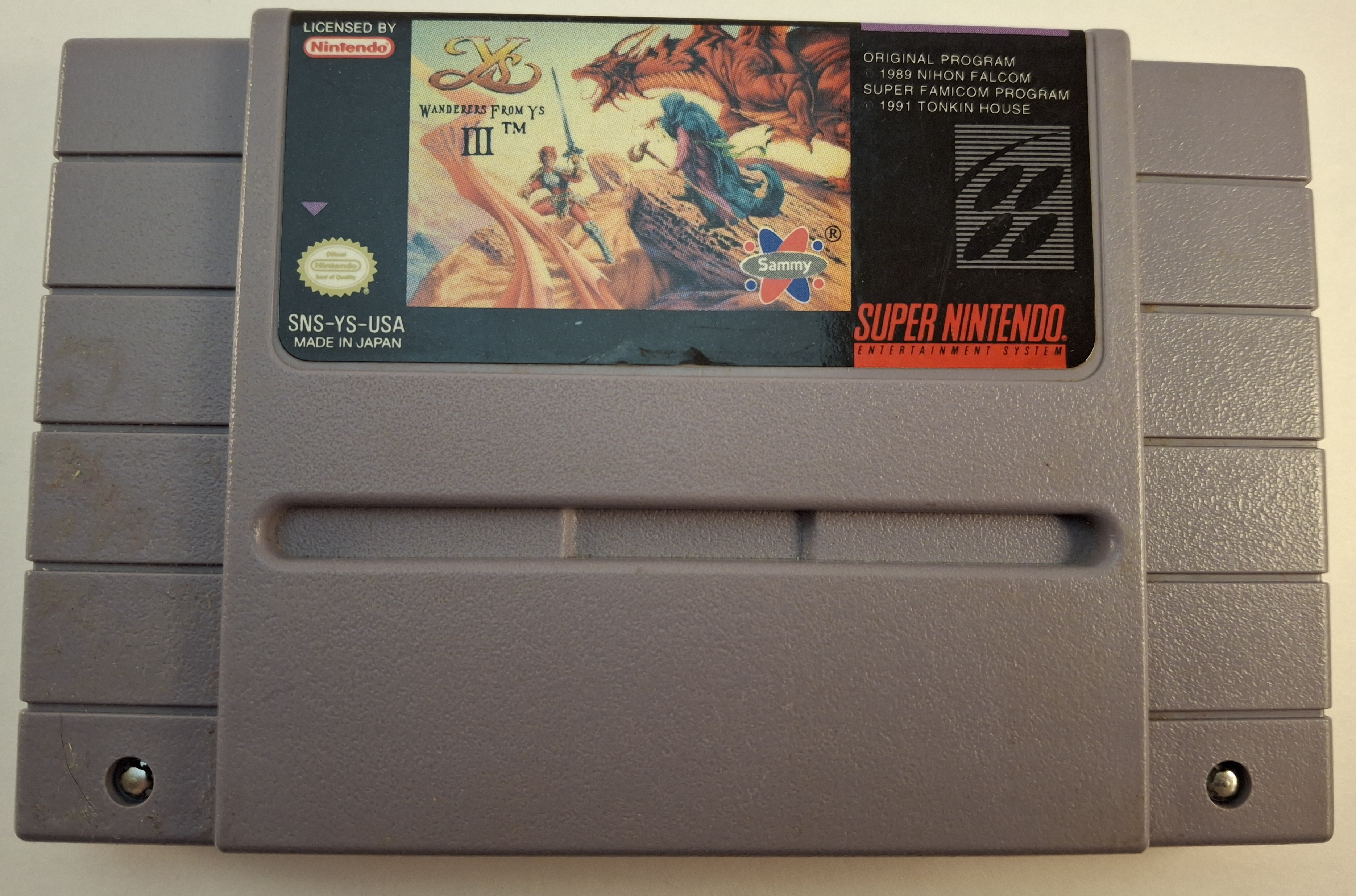 Super Nintendo Game Cartridge: Ys III