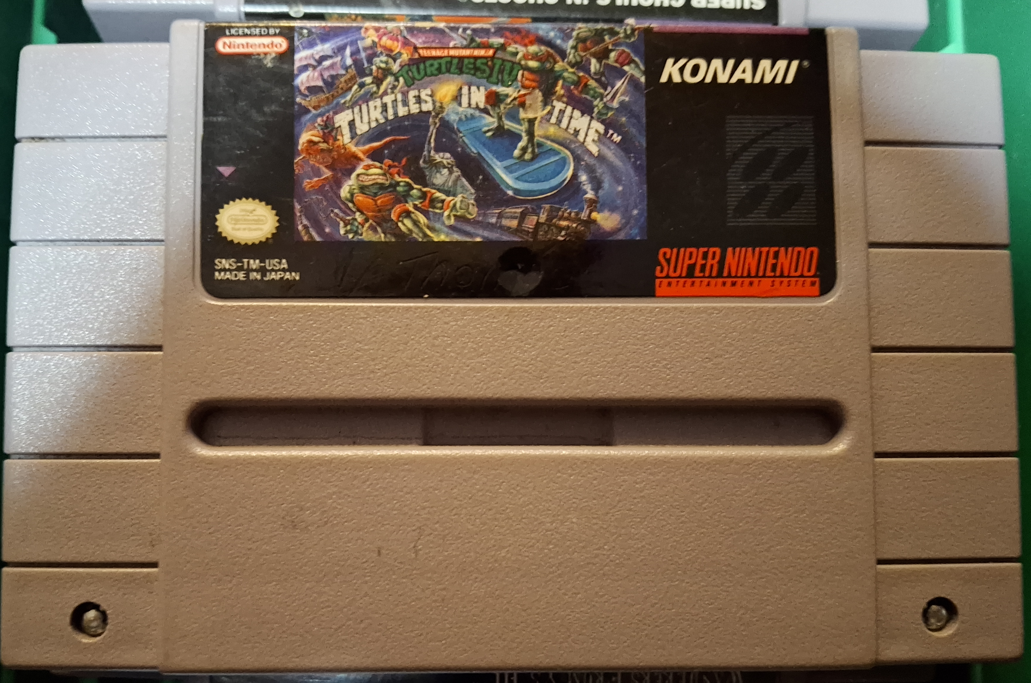 Teenage Mutant Ninja Turtles: Turtles in Time SNES Cartridge