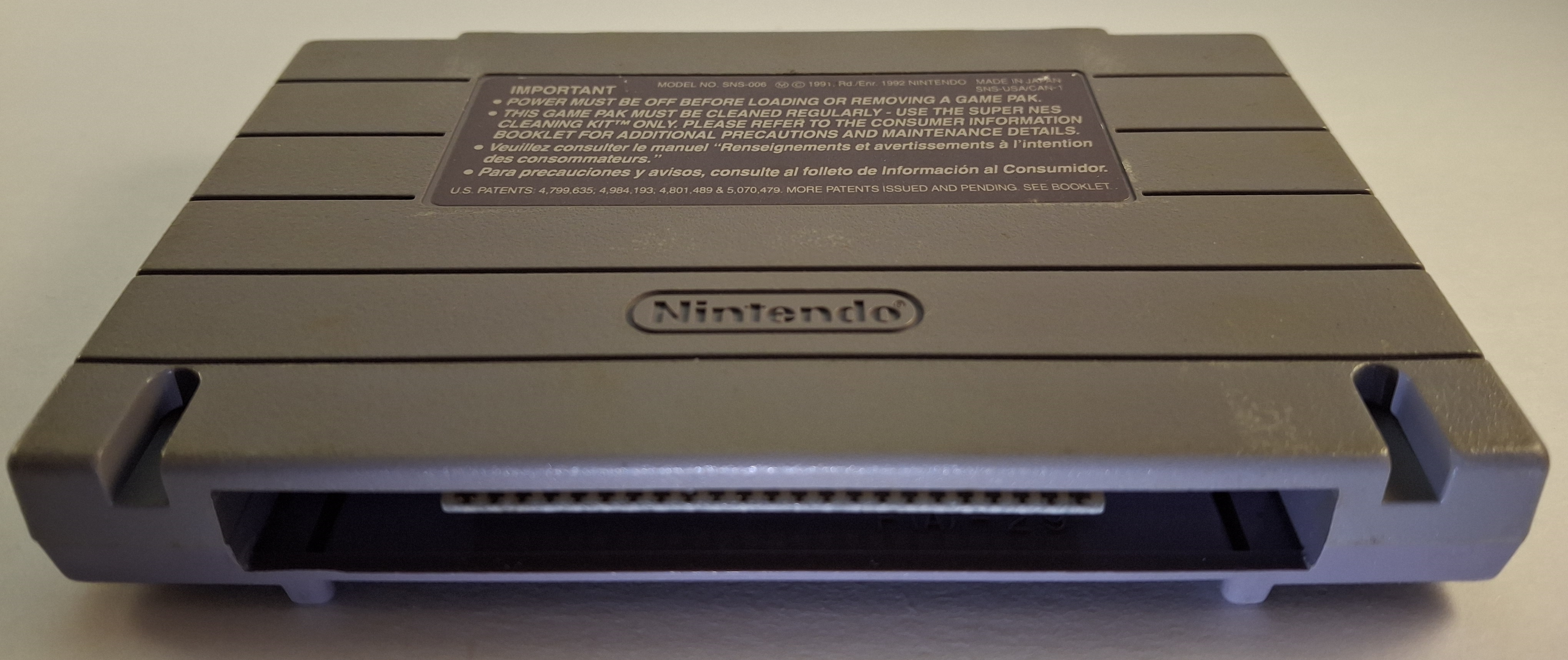 Spider-Man and X-Men: Arcade's Revenge SNES Cartridge