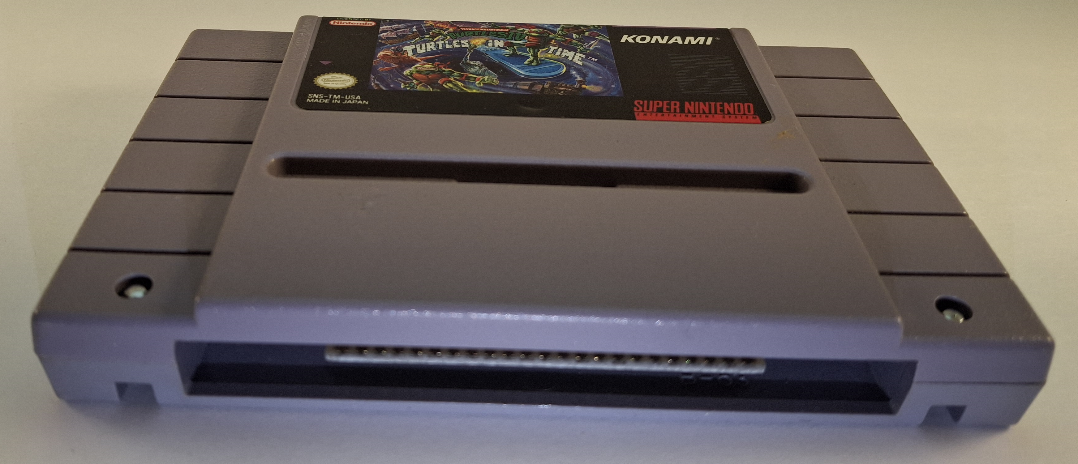 Teenage Mutant Ninja Turtles: Turtles in Time SNES Cartridge