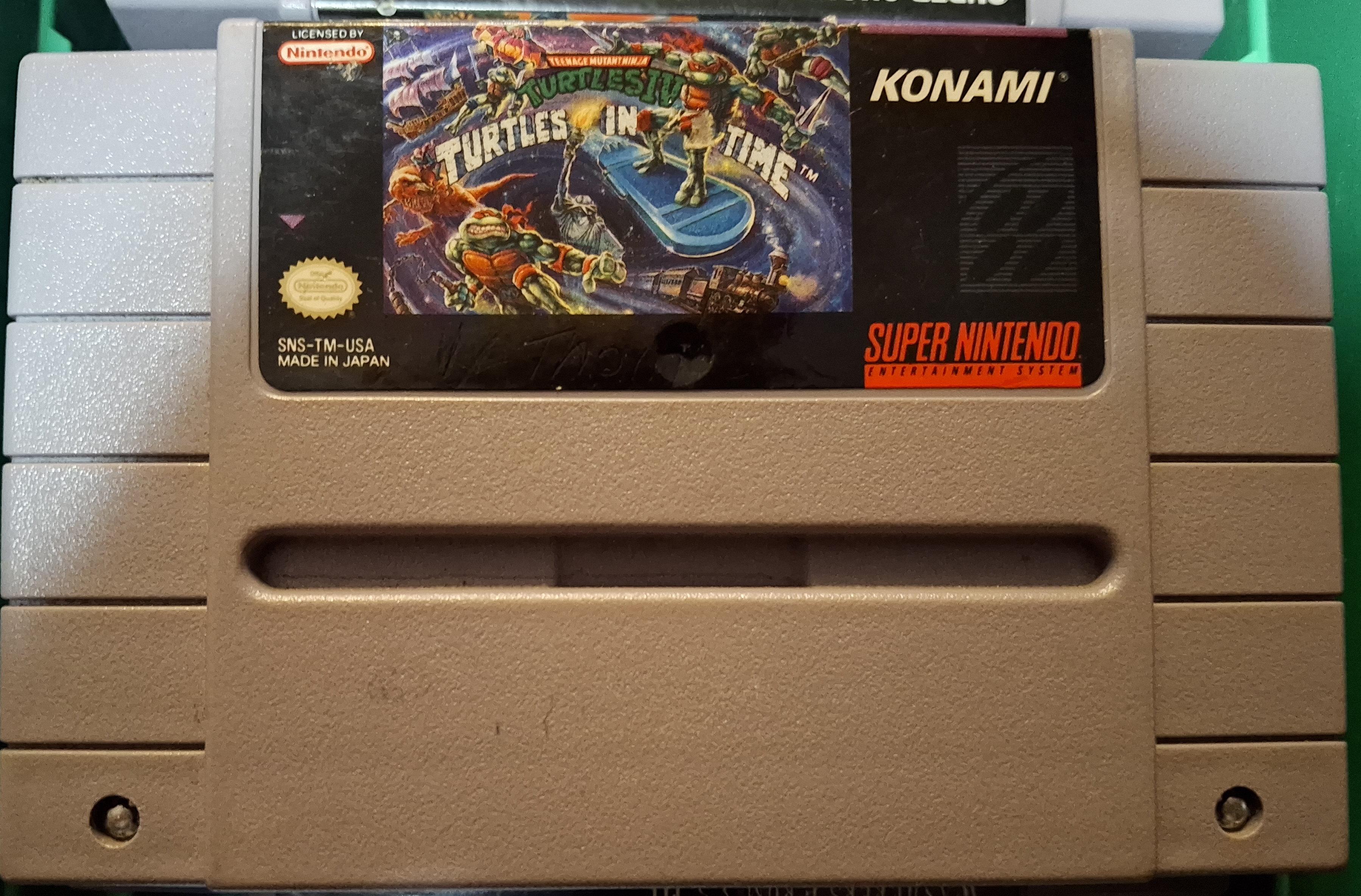 Teenage Mutant Ninja Turtles: Turtles in Time SNES Cartridge