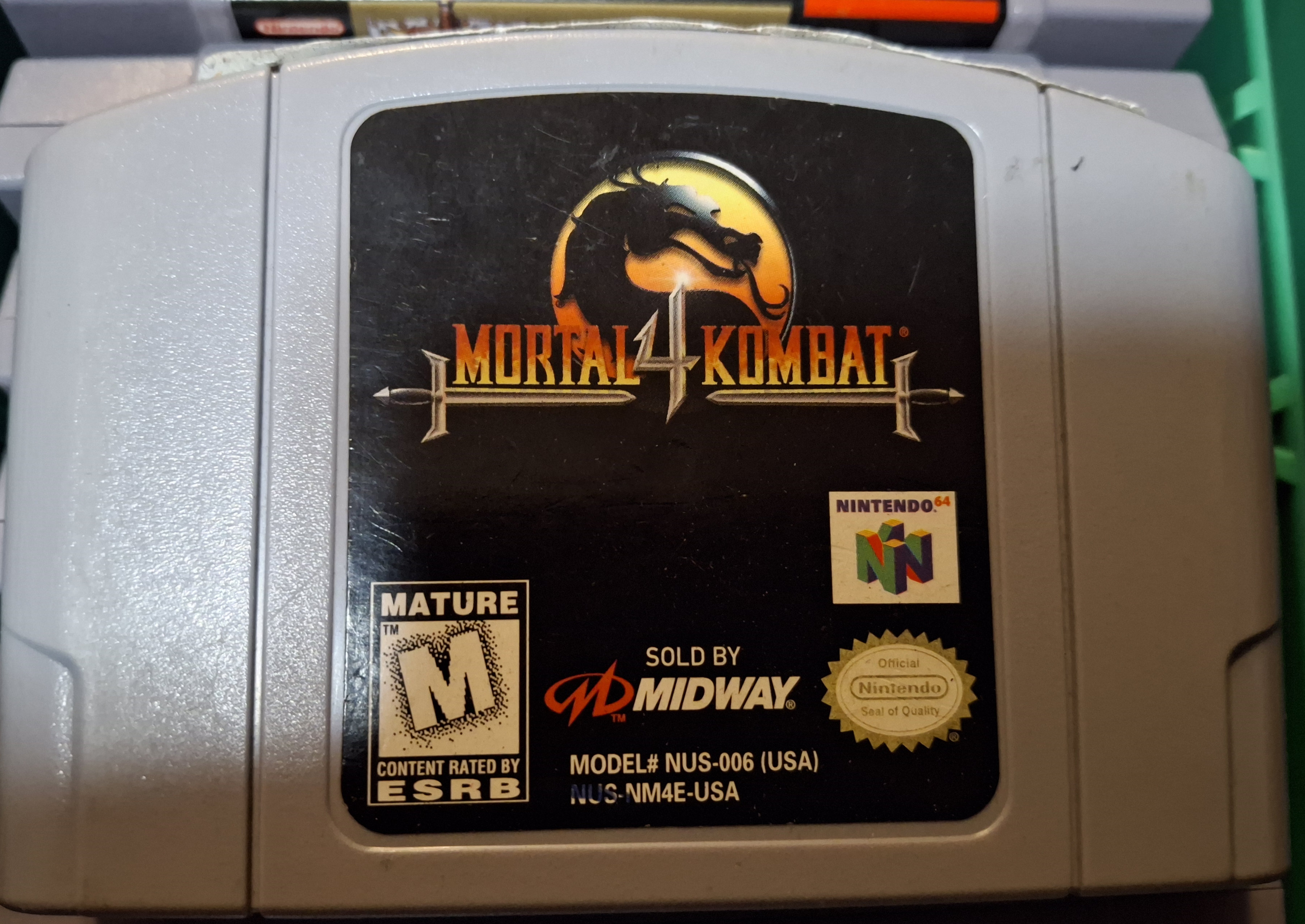 Mortal Kombat 4 Nintendo 64 Cartridge