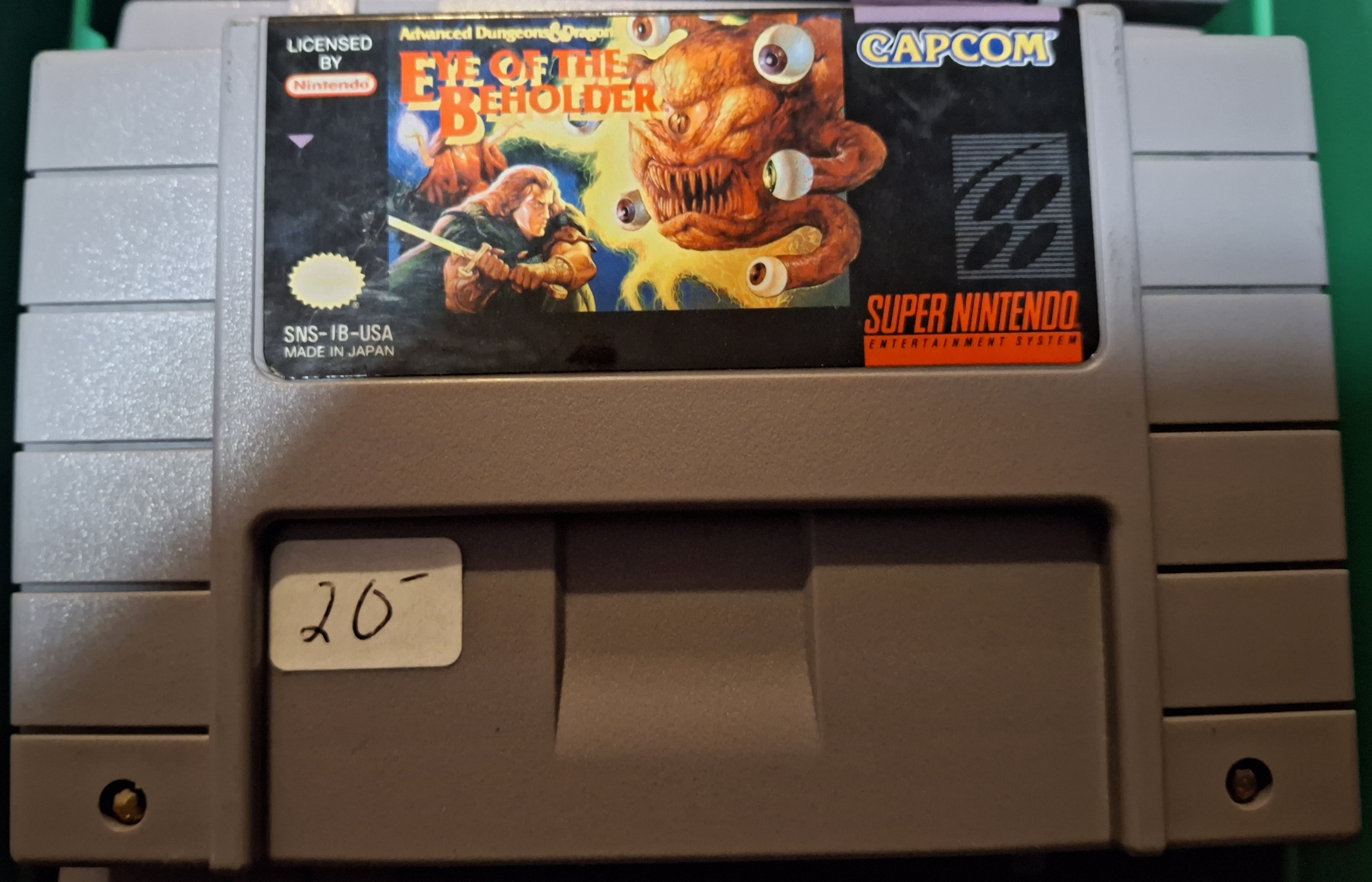 Eye of the Beholder Super Nintendo Cartridge