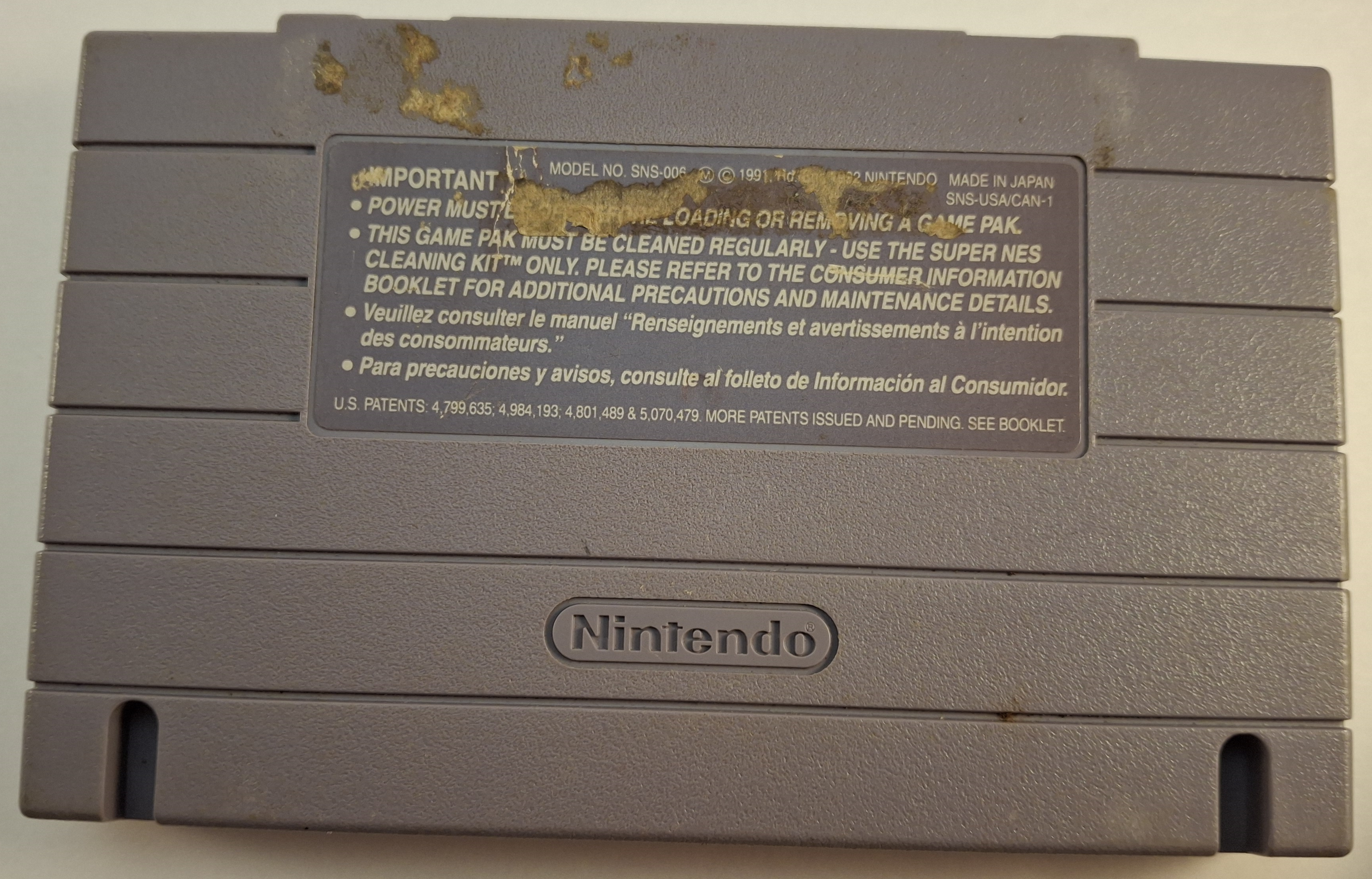 Teenage Mutant Ninja Turtles: Turtles in Time SNES Cartridge