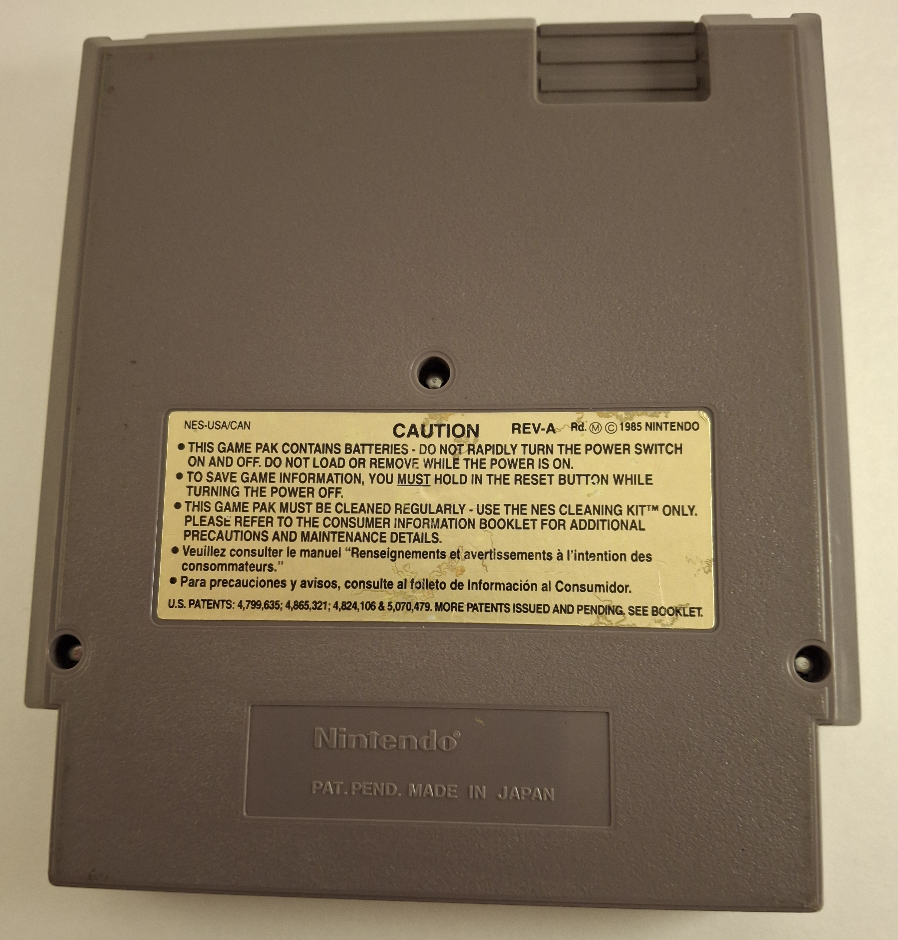 Kirby's Adventure NES Cartridge