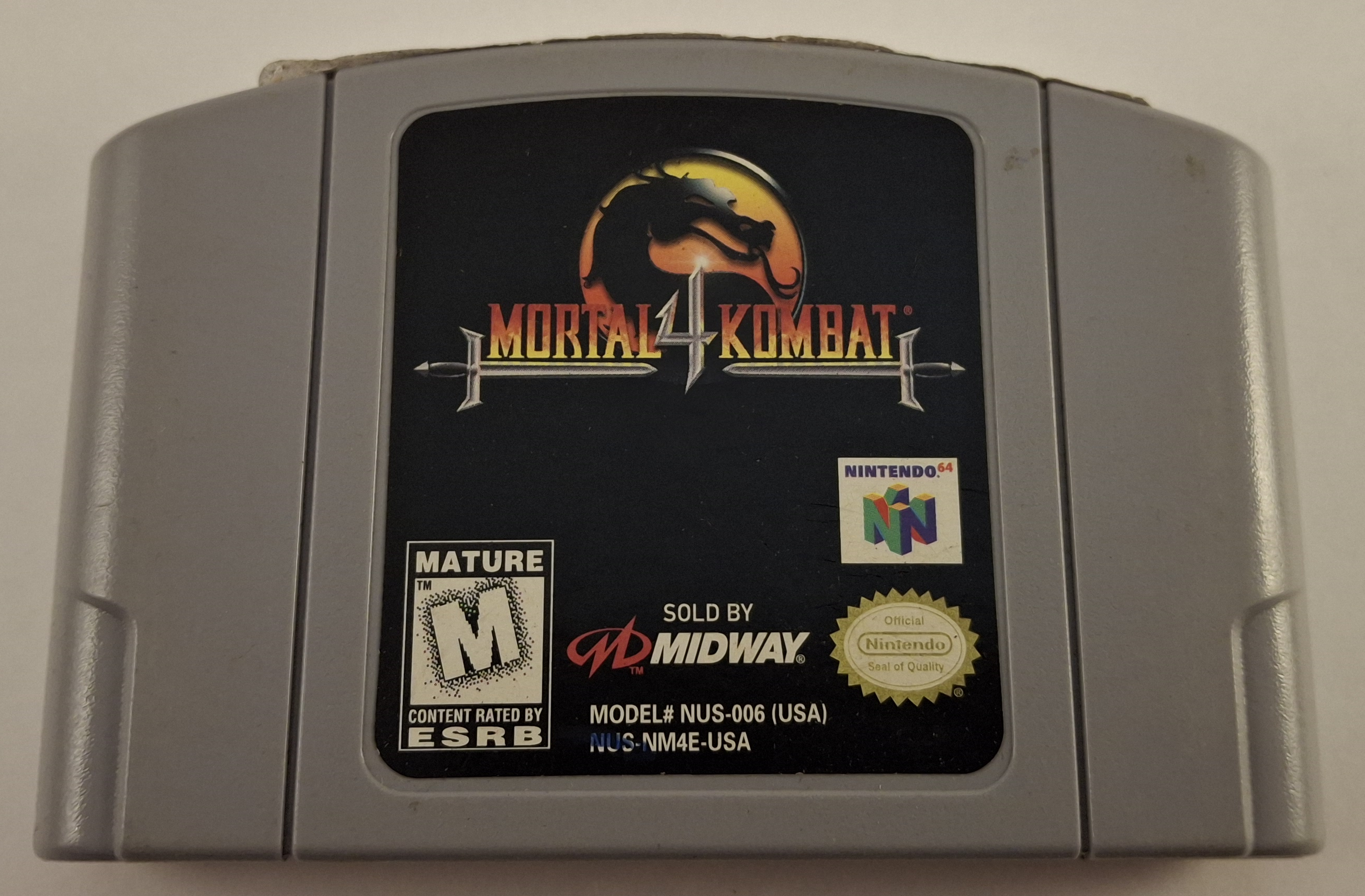 Mortal Kombat 4 Nintendo 64 Cartridge