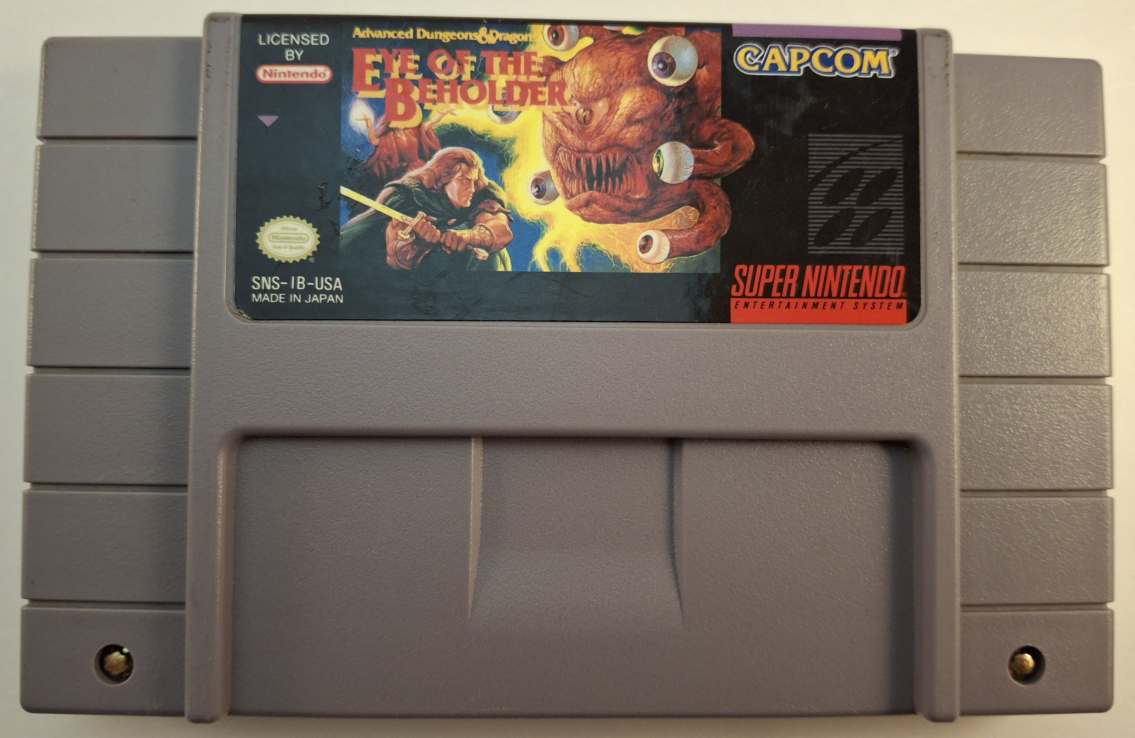 Eye of the Beholder Super Nintendo Cartridge