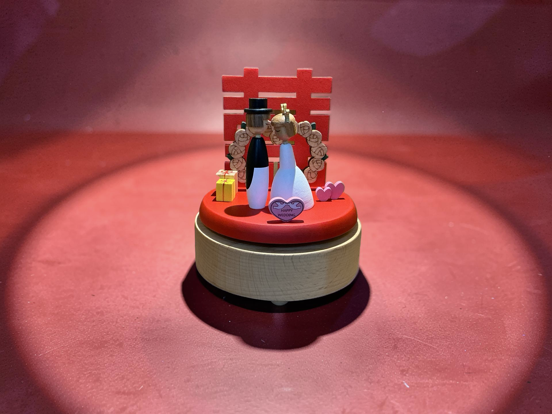 Cajita Musical de Boda Doble Felicidad