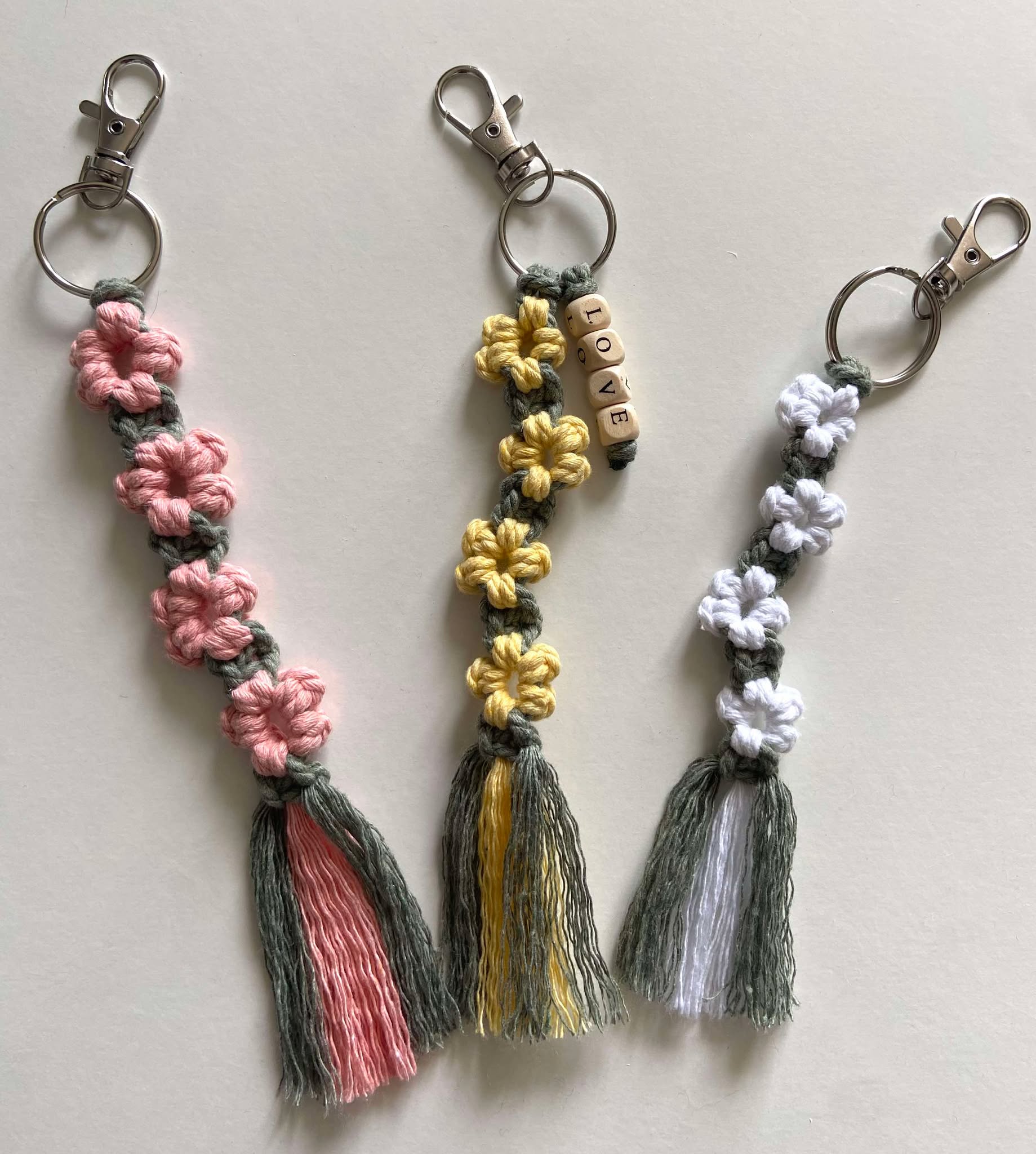 Porte-clés 4 fleurs