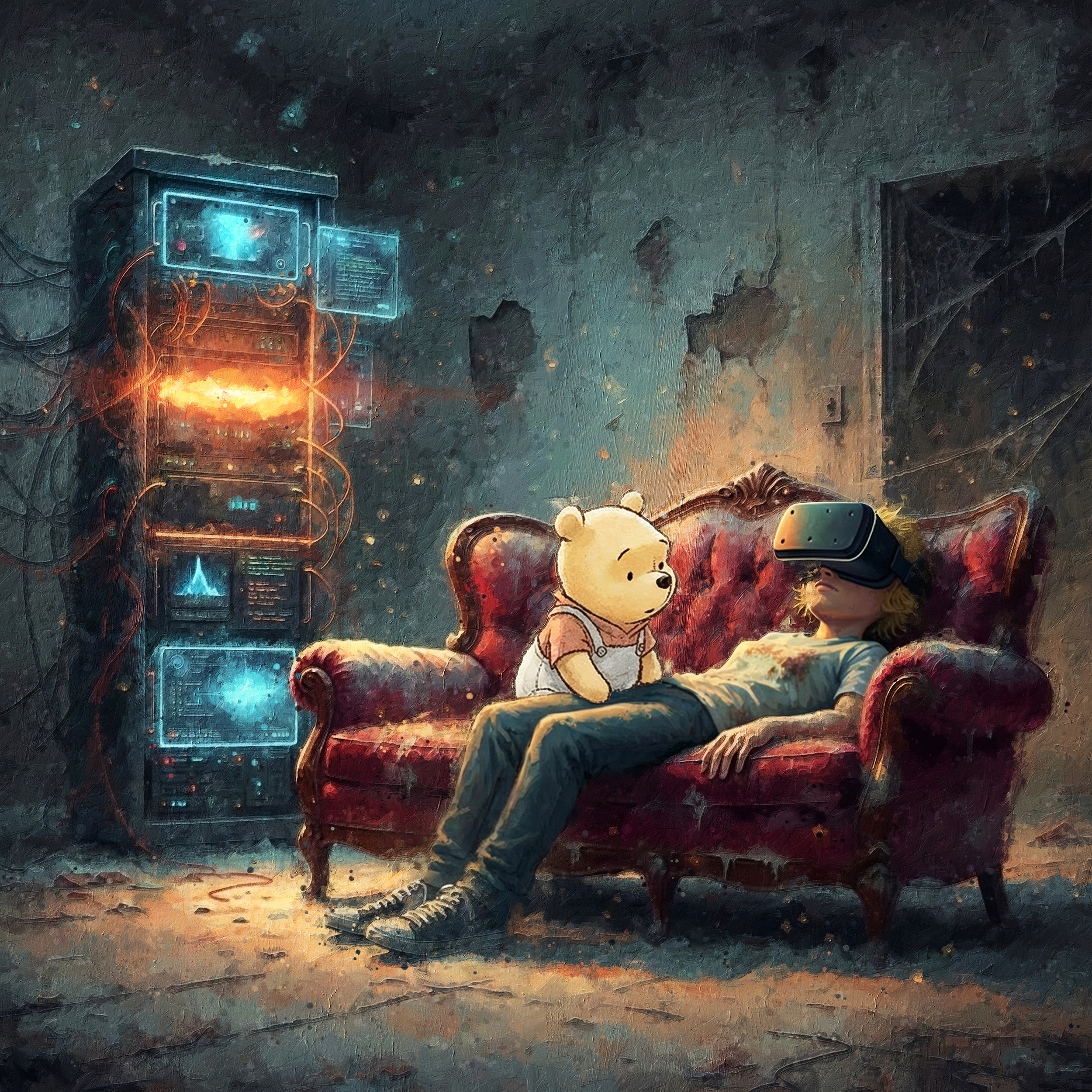 Quand Winnie nous rend visite et on est occupé.